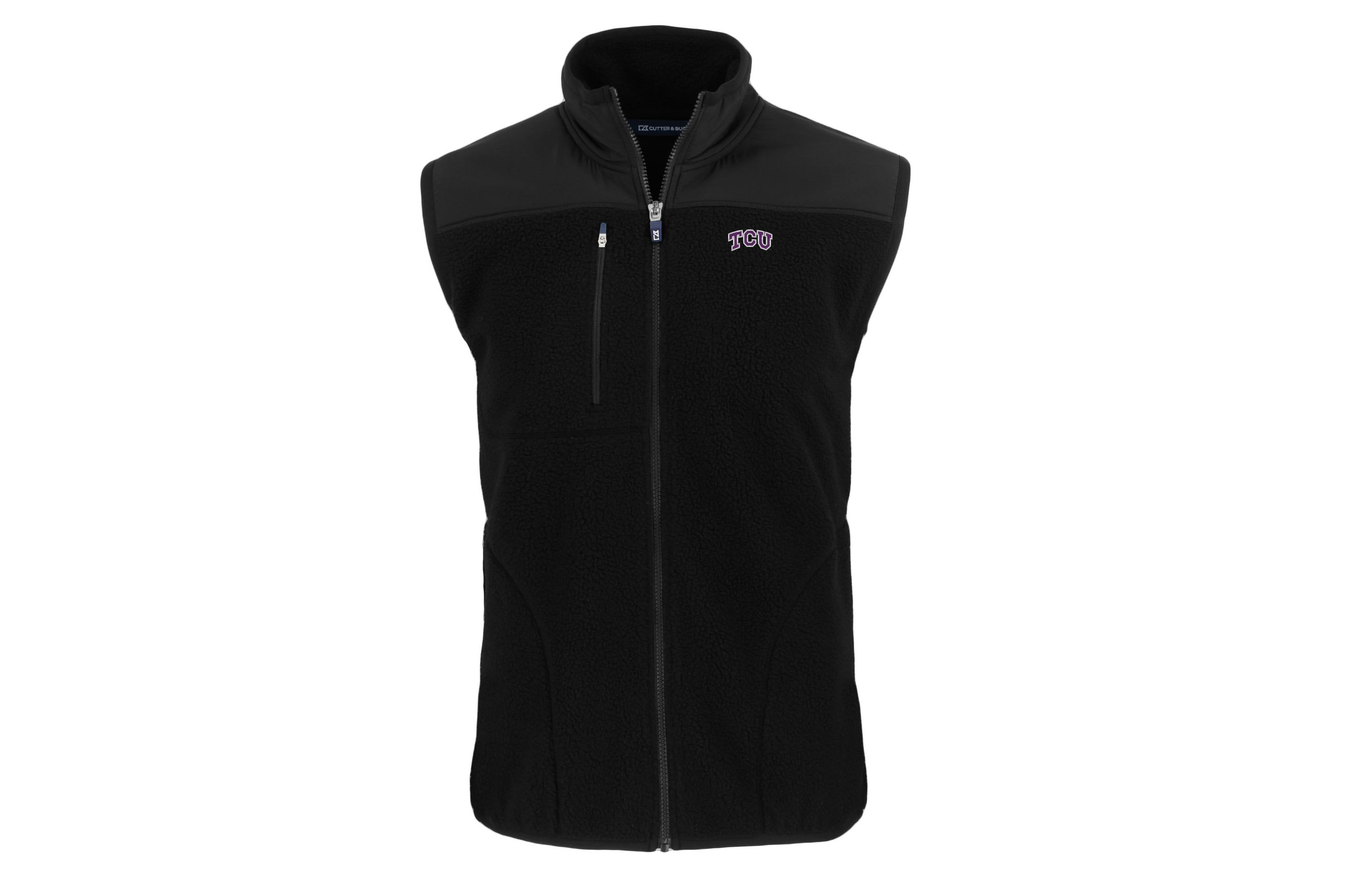 NCAA TCU Horned Frogs Big & Tall Cascade Eco Sherpa Fleece Full-Zip Vest