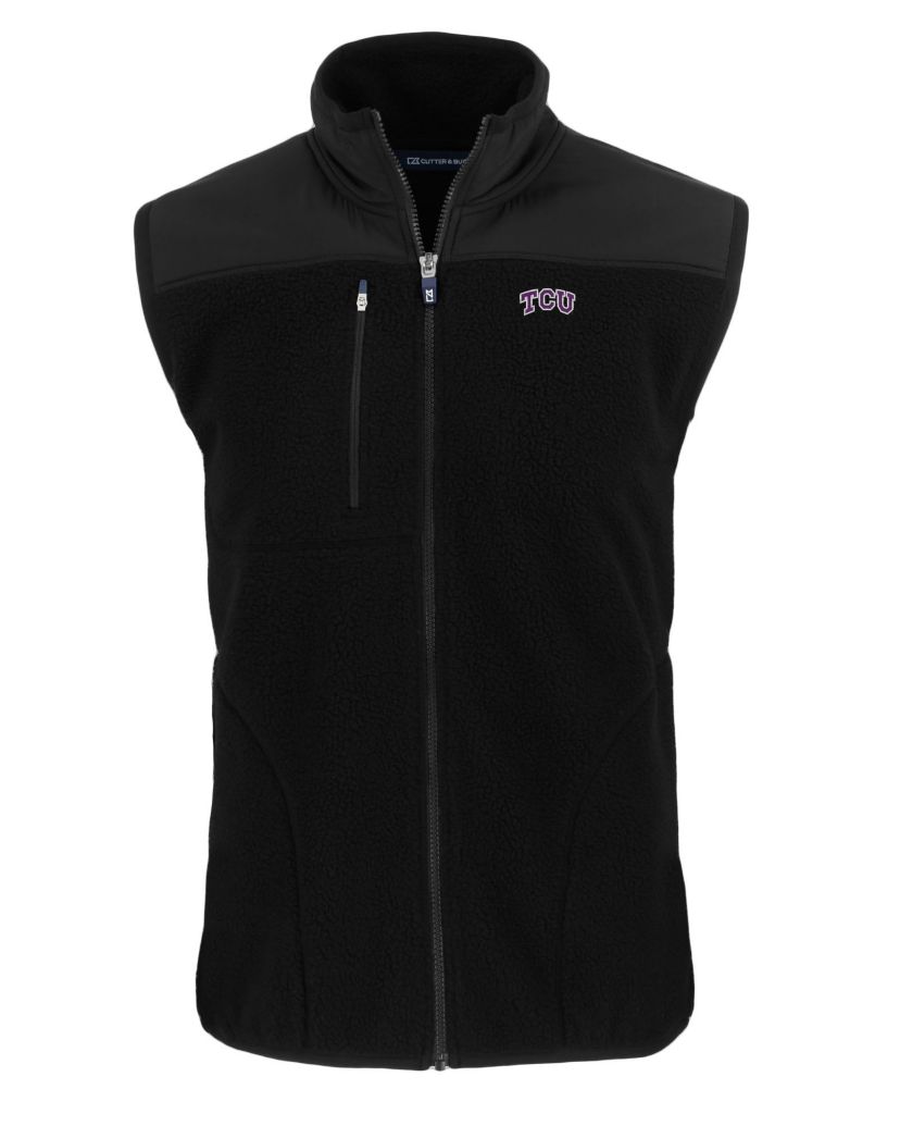 NCAA TCU Horned Frogs Big & Tall Cascade Eco Sherpa Fleece Full-Zip Vest
