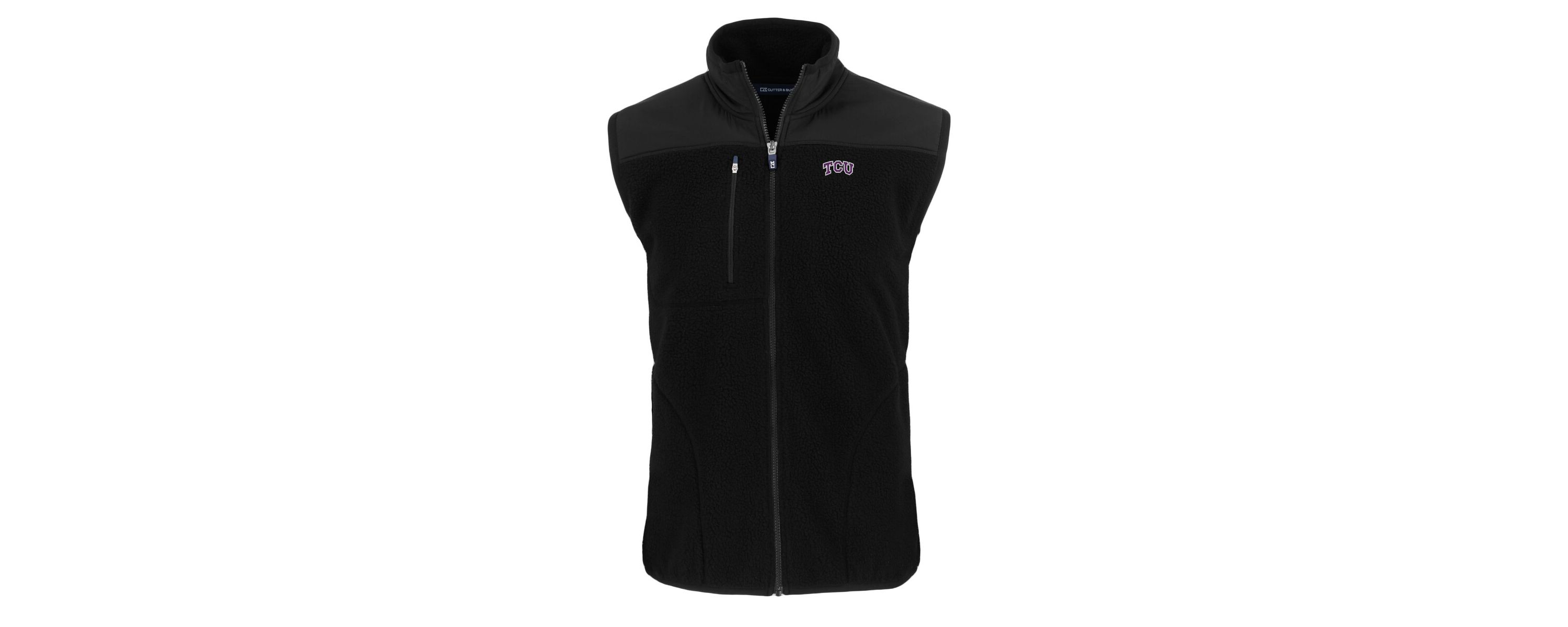 NCAA TCU Horned Frogs Big & Tall Cascade Eco Sherpa Fleece Full-Zip Vest
