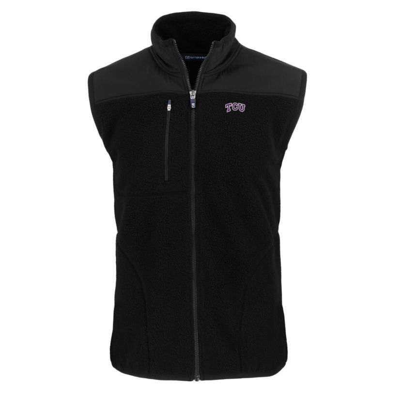 NCAA TCU Horned Frogs Big & Tall Cascade Eco Sherpa Fleece Full-Zip Vest