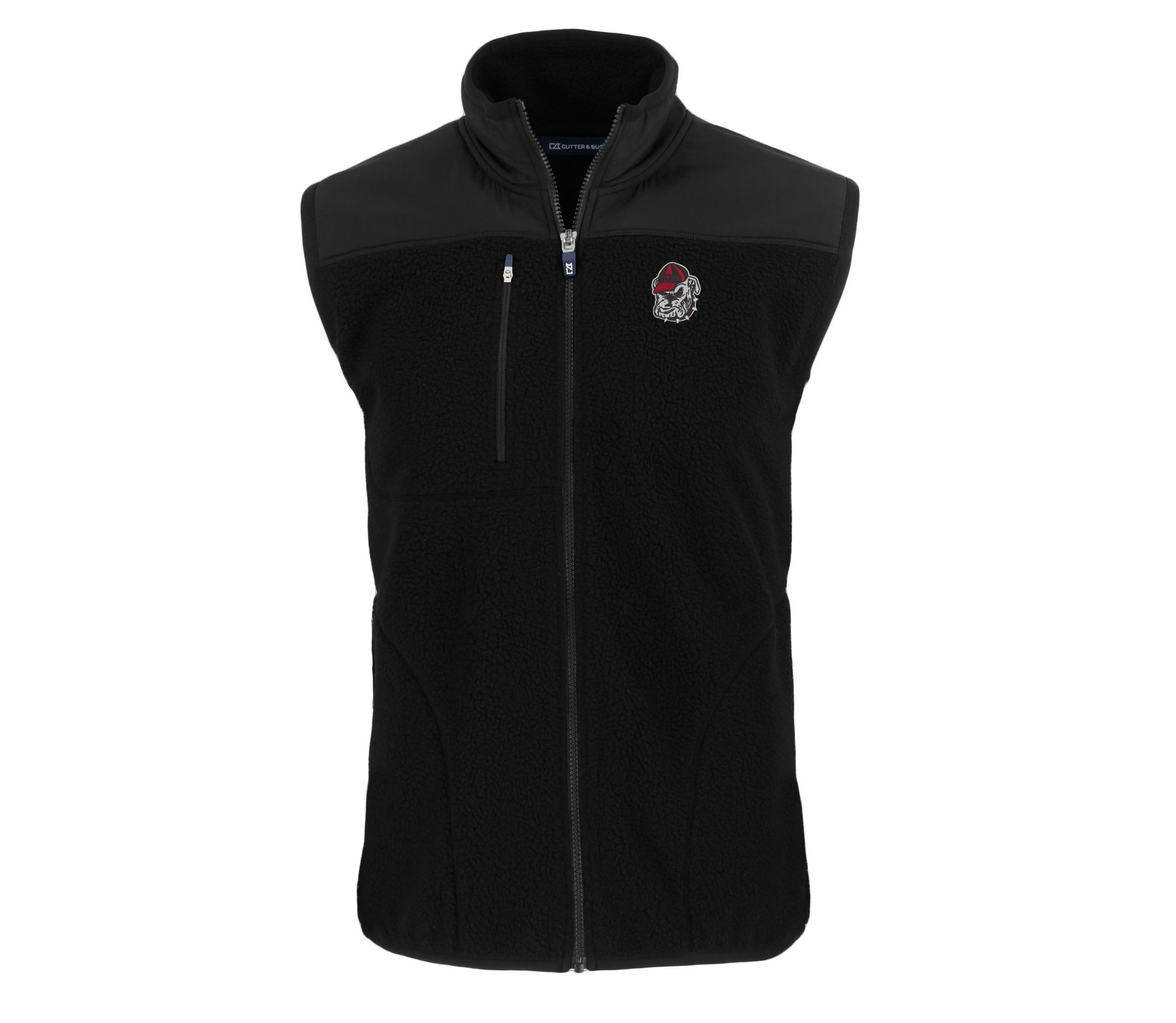 NCAA Georgia Bulldogs Big & Tall Cascade Eco Sherpa Fleece Full-Zip Vest
