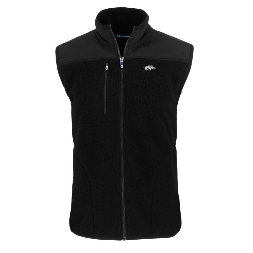 NCAA Arkansas Razorbacks Big & Tall Cascade Eco Sherpa Fleece Full-Zip Vest