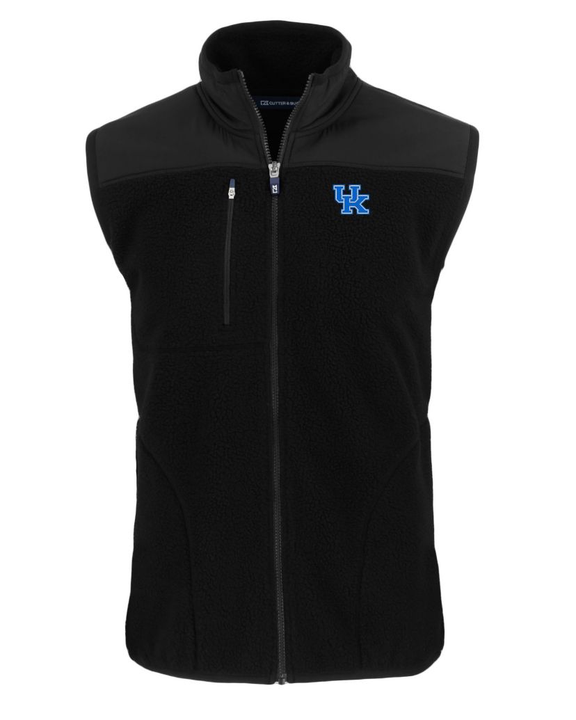NCAA Kentucky Wildcats Big & Tall Cascade Eco Sherpa Fleece Full-Zip Vest