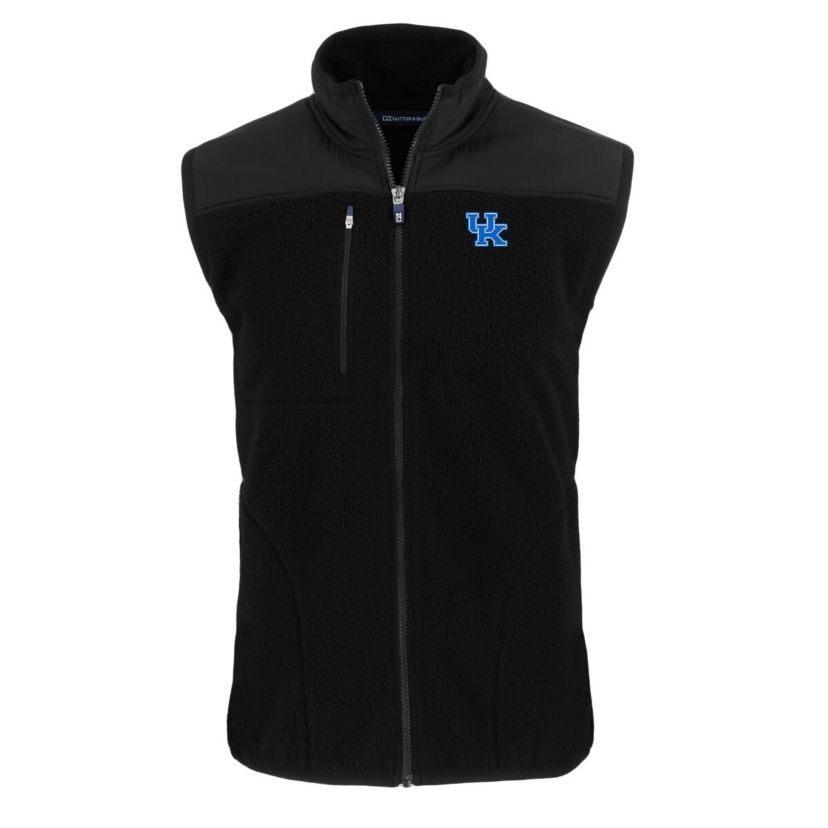NCAA Kentucky Wildcats Big & Tall Cascade Eco Sherpa Fleece Full-Zip Vest