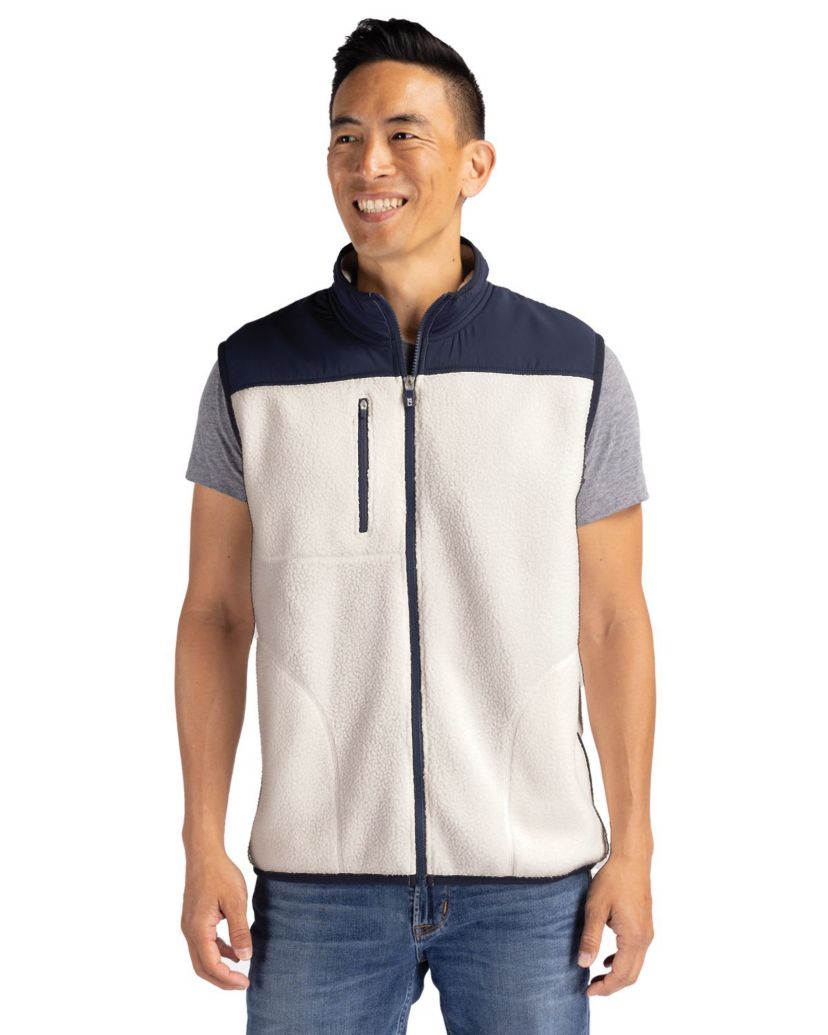Big & Tall Cutter & Buck Cascade Eco Sherpa Mens Big and Tall Fleece Vest