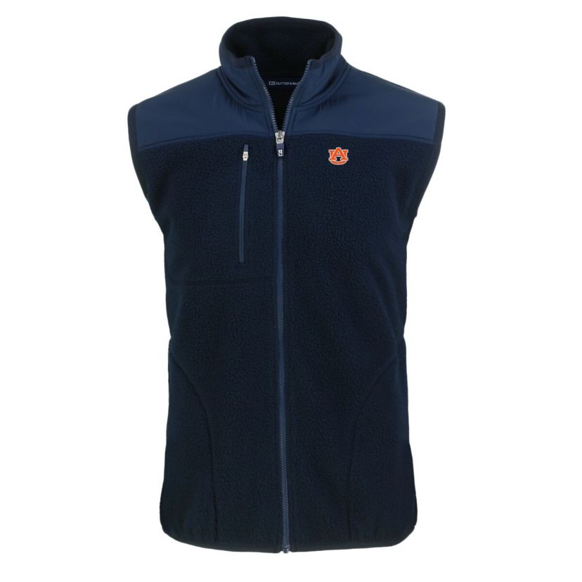 NCAA Auburn Tigers Big & Tall Cascade Eco Sherpa Fleece Full-Zip Vest