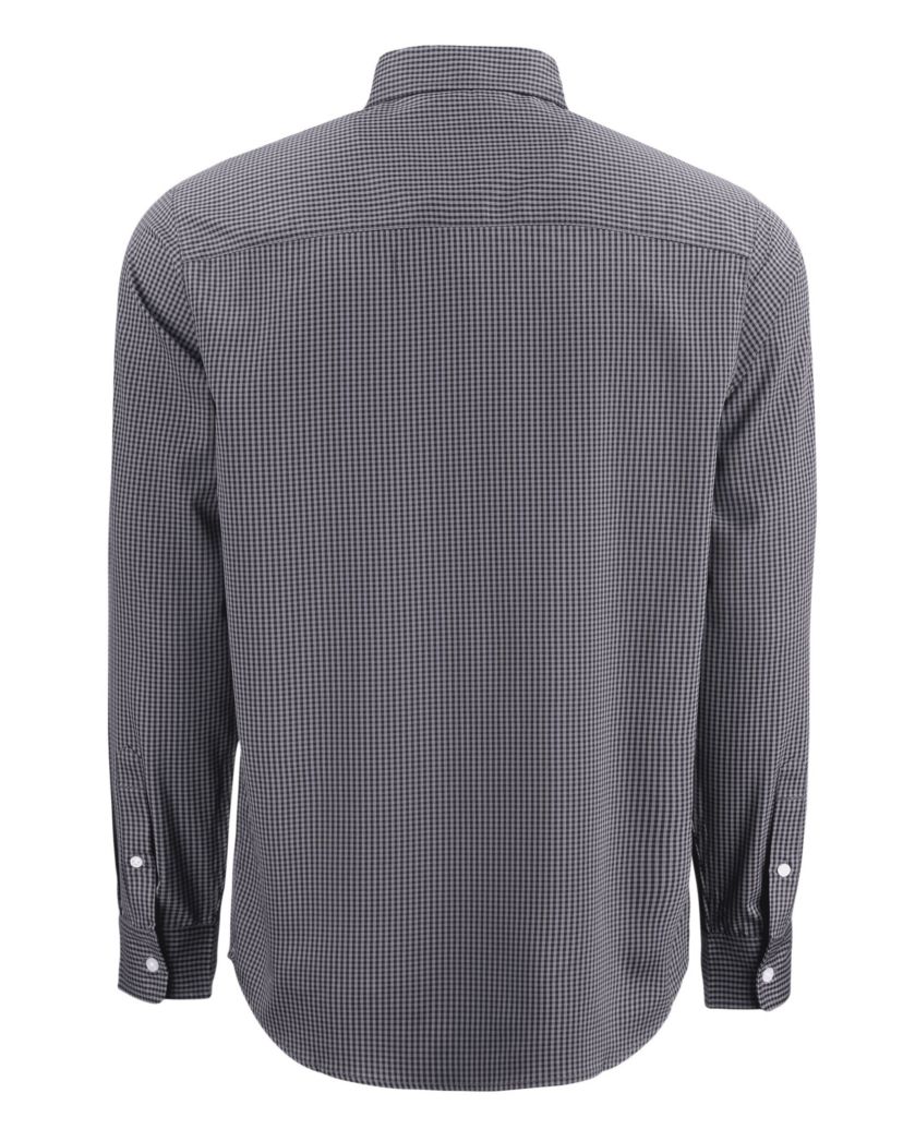 Cutter & Buck Skyline Epic Confidence Recycled Gingham Mens Big & Tall Long Sleeve Dress Shirt