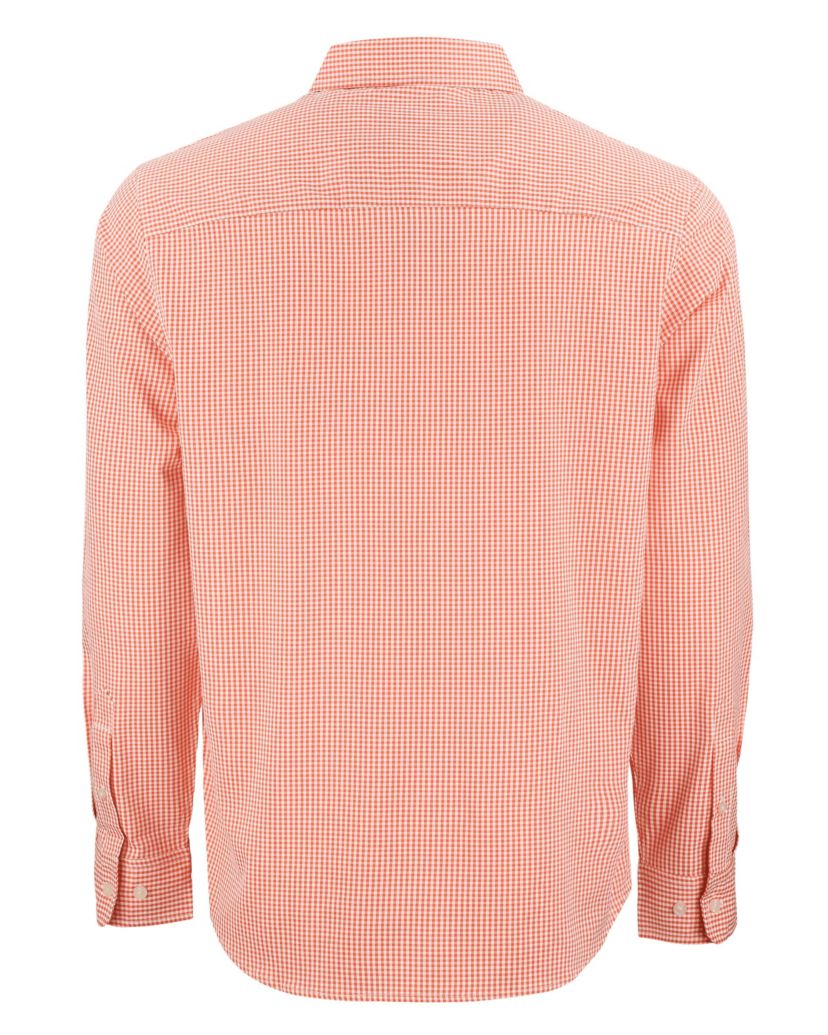 Cutter & Buck Skyline Epic Confidence Recycled Gingham Mens Big & Tall Long Sleeve Dress Shirt