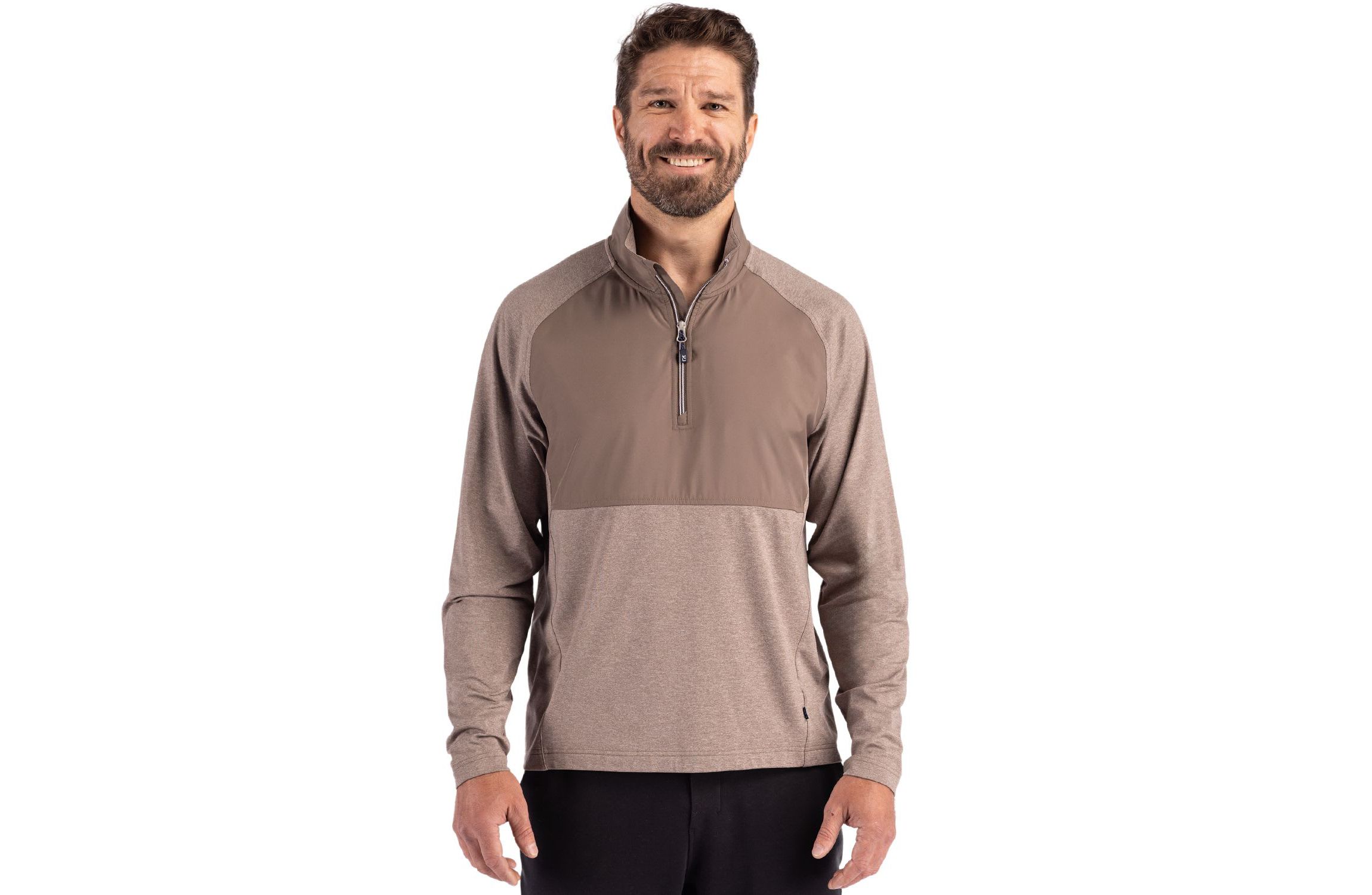 Cutter & Buck Adapt Eco Knit Hybrid Recycled Mens Quarter Zip