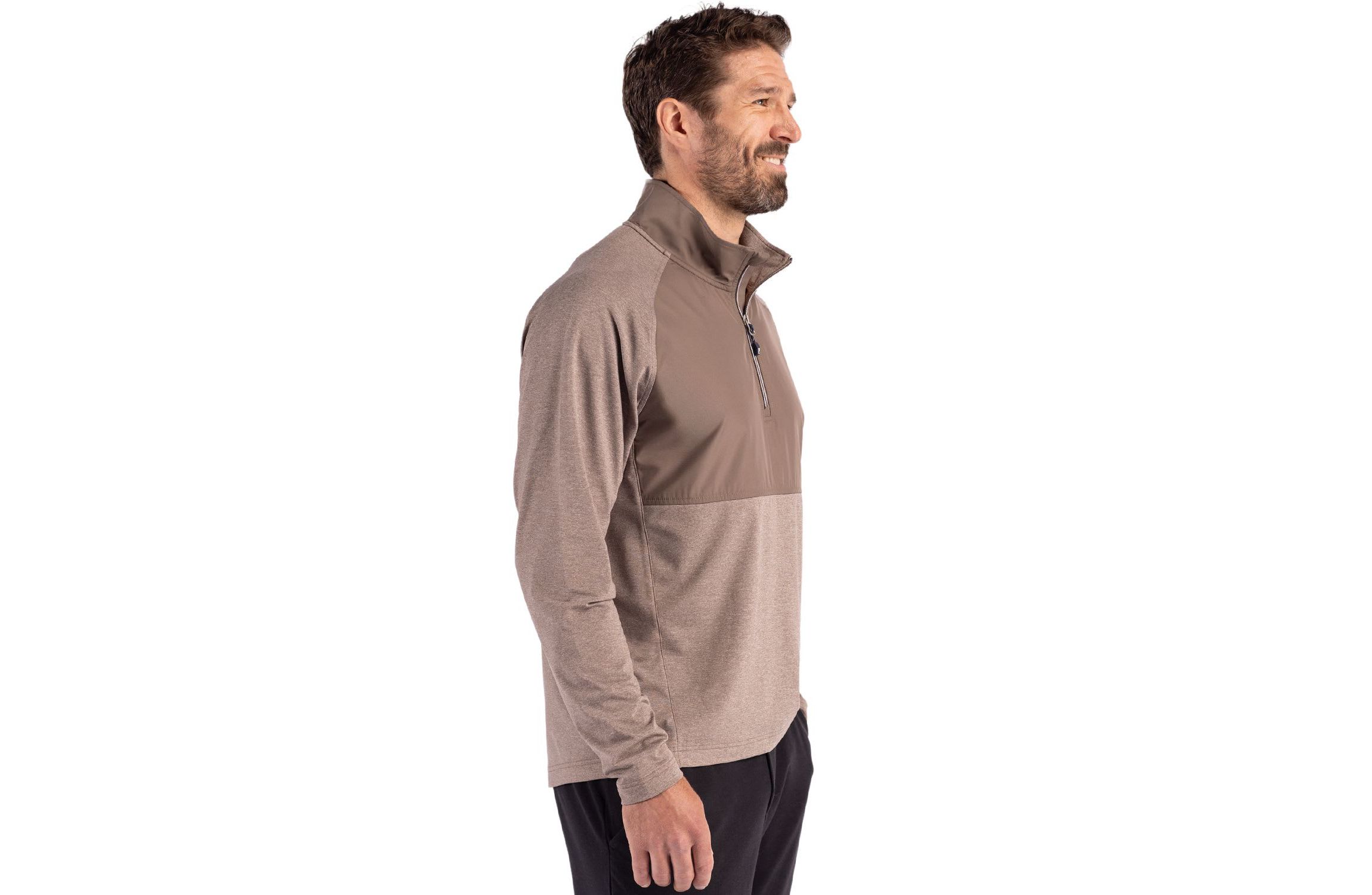 Cutter & Buck Adapt Eco Knit Hybrid Recycled Mens Quarter Zip