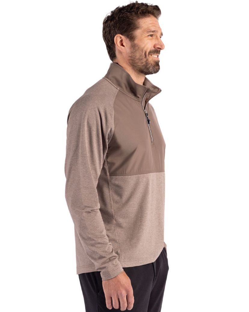 Cutter & Buck Adapt Eco Knit Hybrid Recycled Mens Quarter Zip