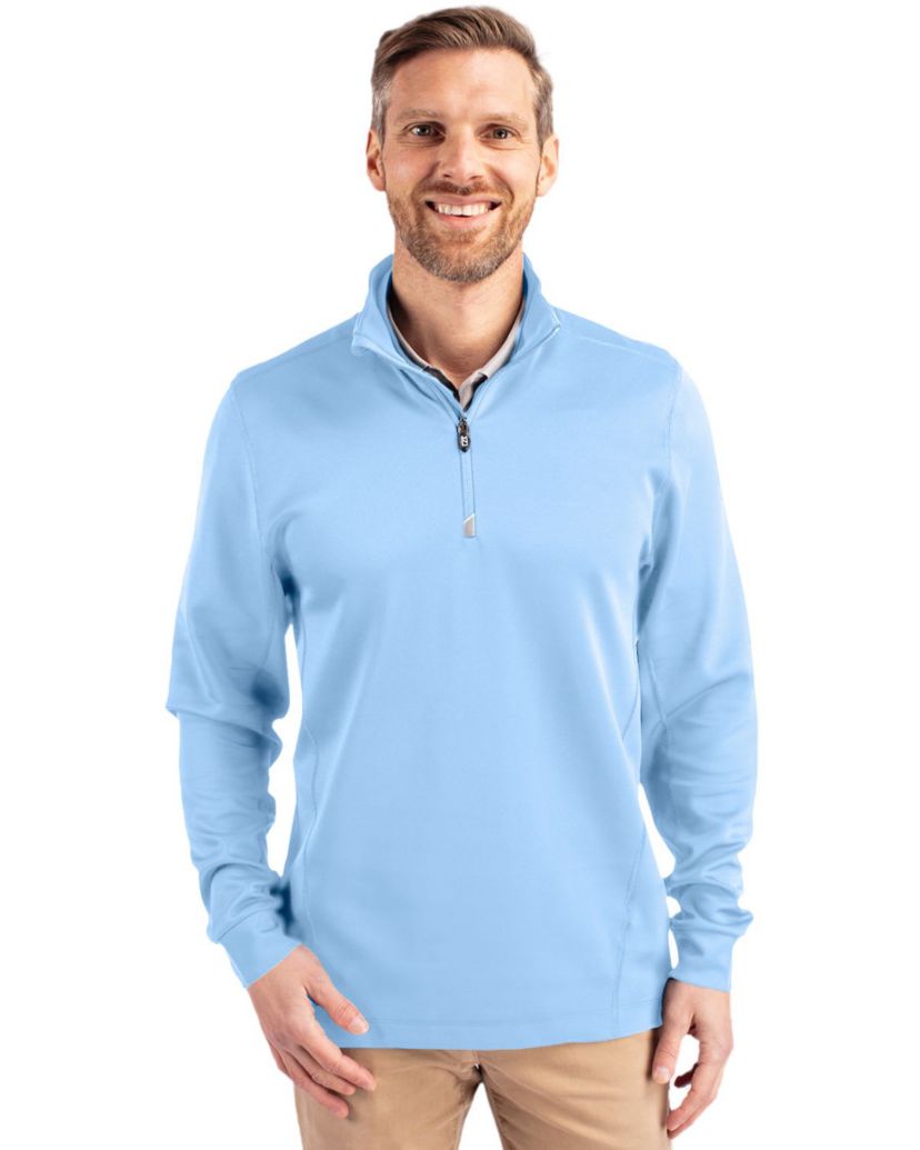 Cutter & Buck Traverse Stretch Eco Quarter Zip Mens Pullover