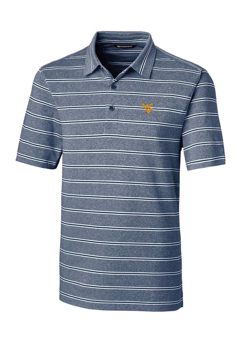 NCAA West Virginia Mountaineers Forge Heather Stripe Polo Shirt