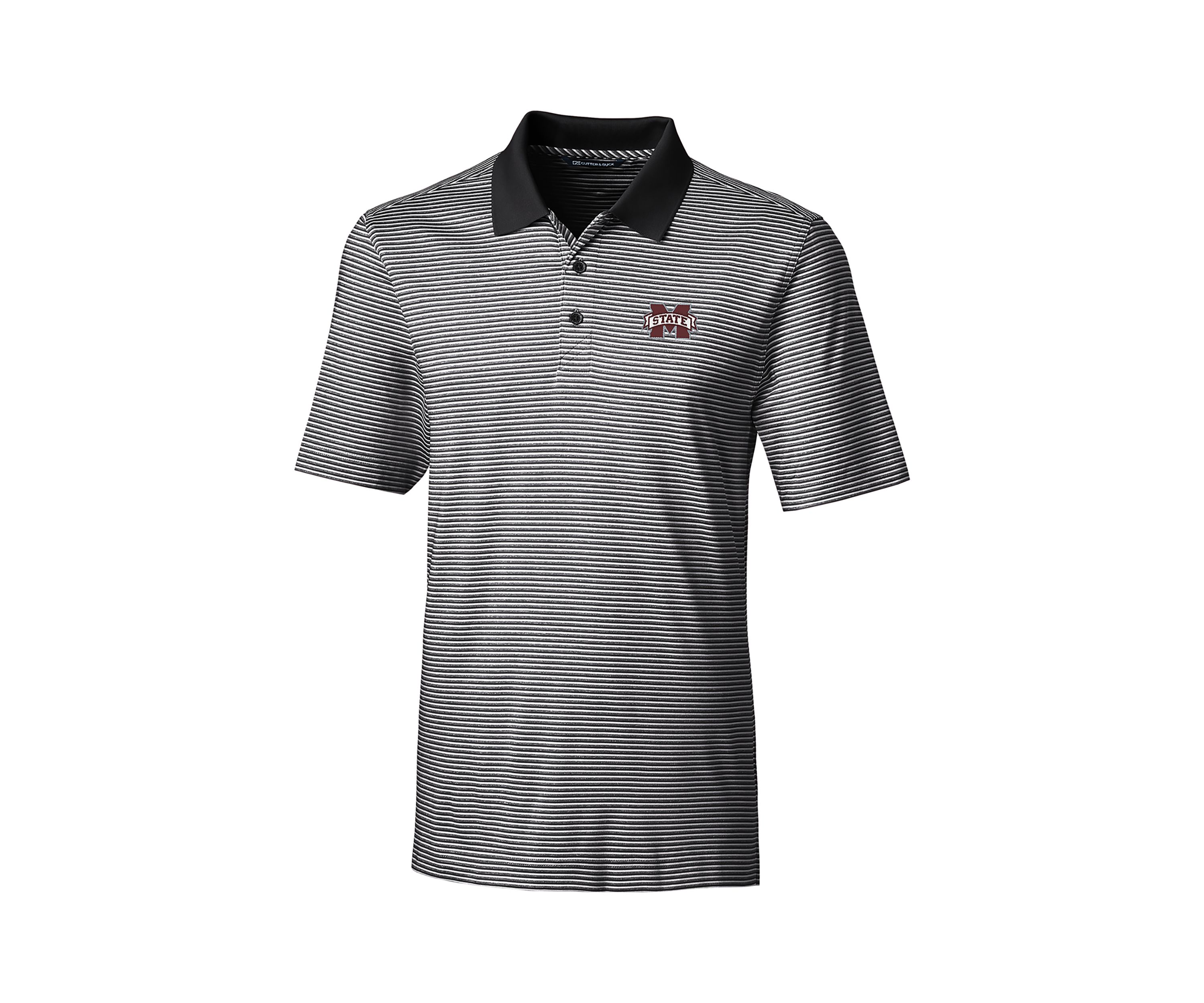 NCAA Mississippi State Bulldogs Forge Tonal Stripe Polo Shirt