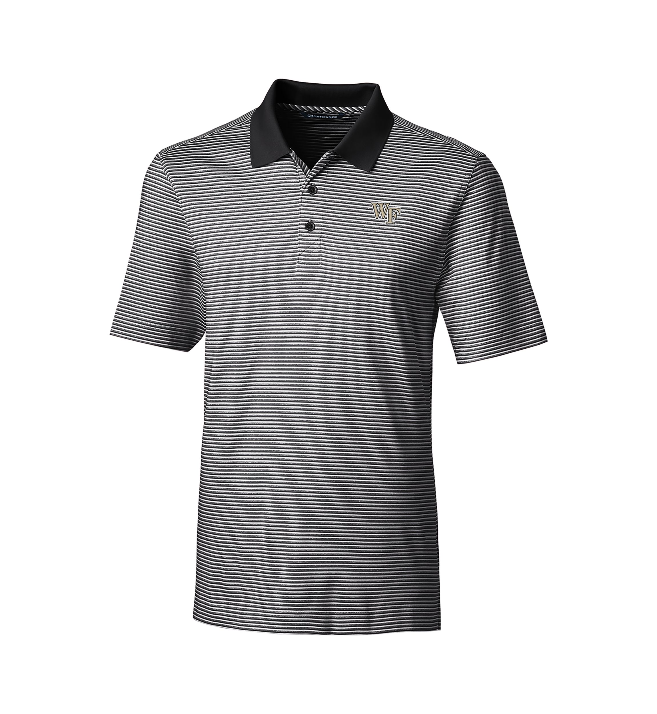 NCAA Wake Forest Demon Deacons Forge Polo Tonal Stripe