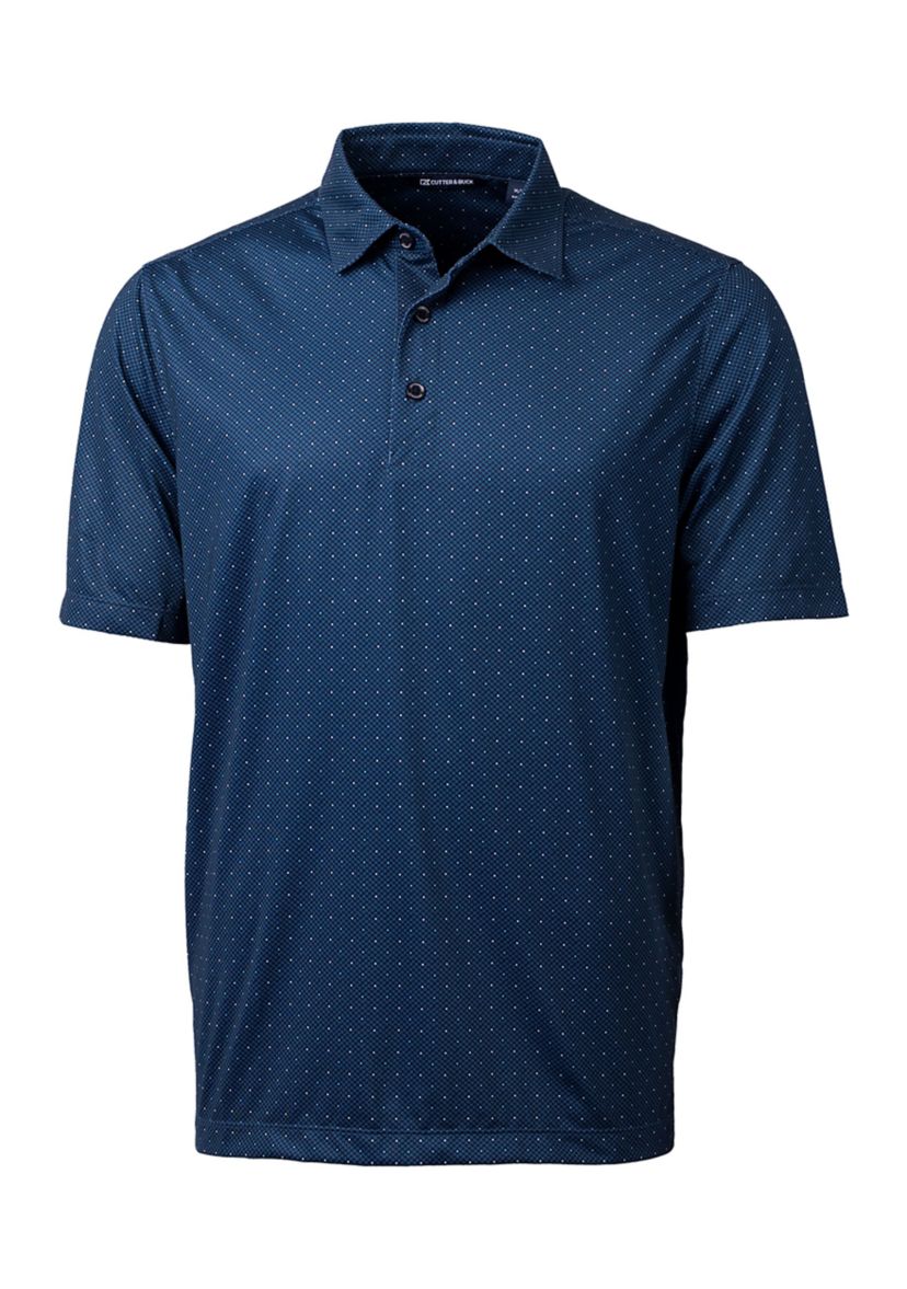 Cutter & Buck Pike Double Dot Print Stretch Mens Polo