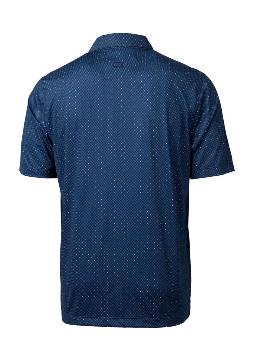 Cutter & Buck Pike Double Dot Print Stretch Mens Polo