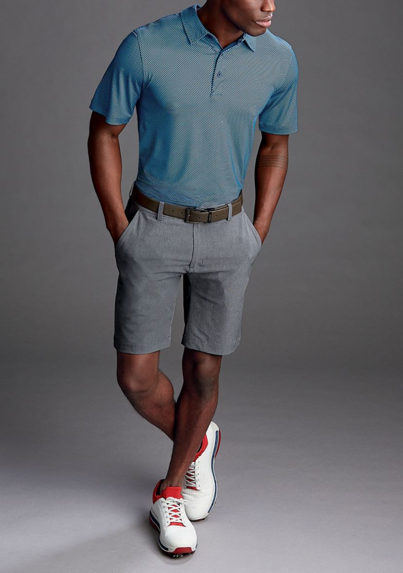 Cutter & Buck Pike Double Dot Print Stretch Mens Polo