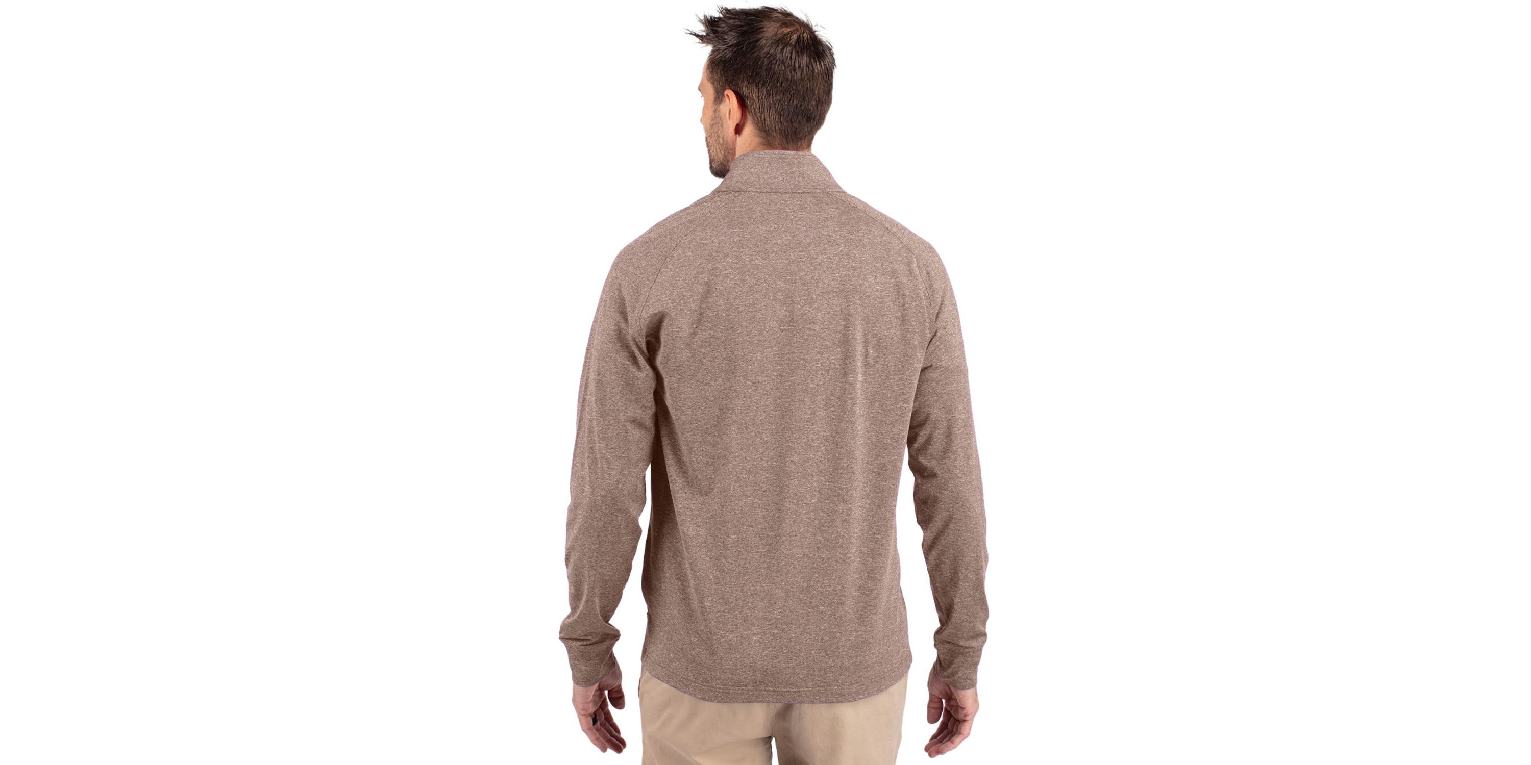 Cutter & Buck Adapt Eco Knit Heather Mens Quarter Zip Pullover