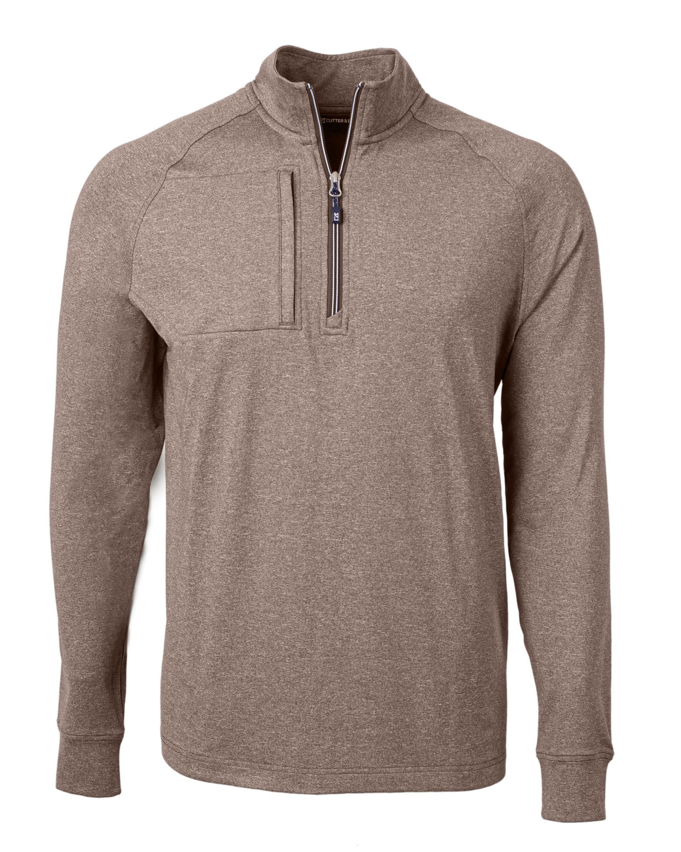 Cutter & Buck Adapt Eco Knit Heather Mens Quarter Zip Pullover