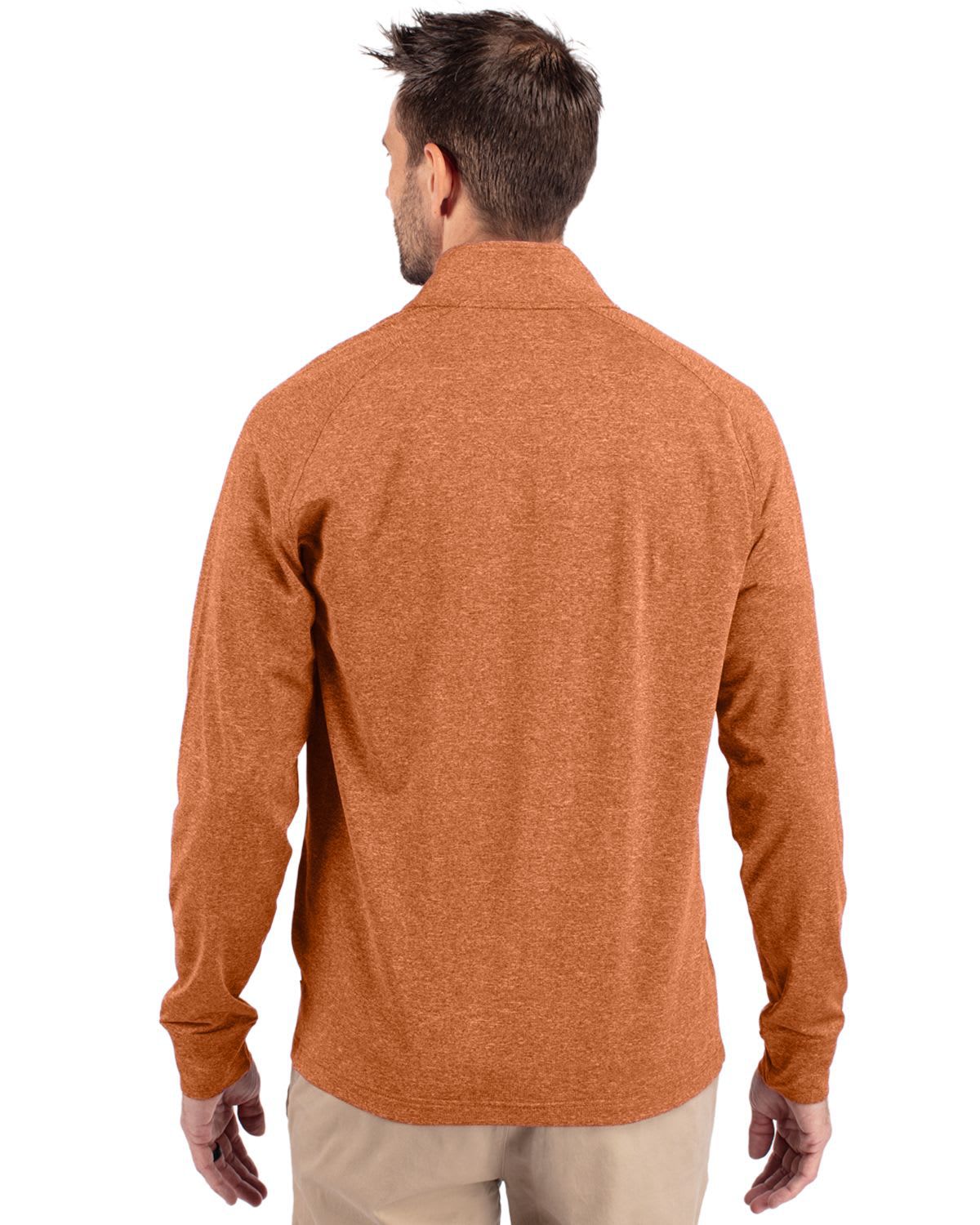 Cutter & Buck Adapt Eco Knit Heather Mens Quarter Zip Pullover