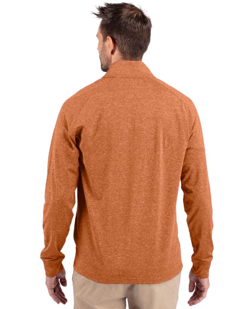 Cutter & Buck Adapt Eco Knit Heather Mens Quarter Zip Pullover