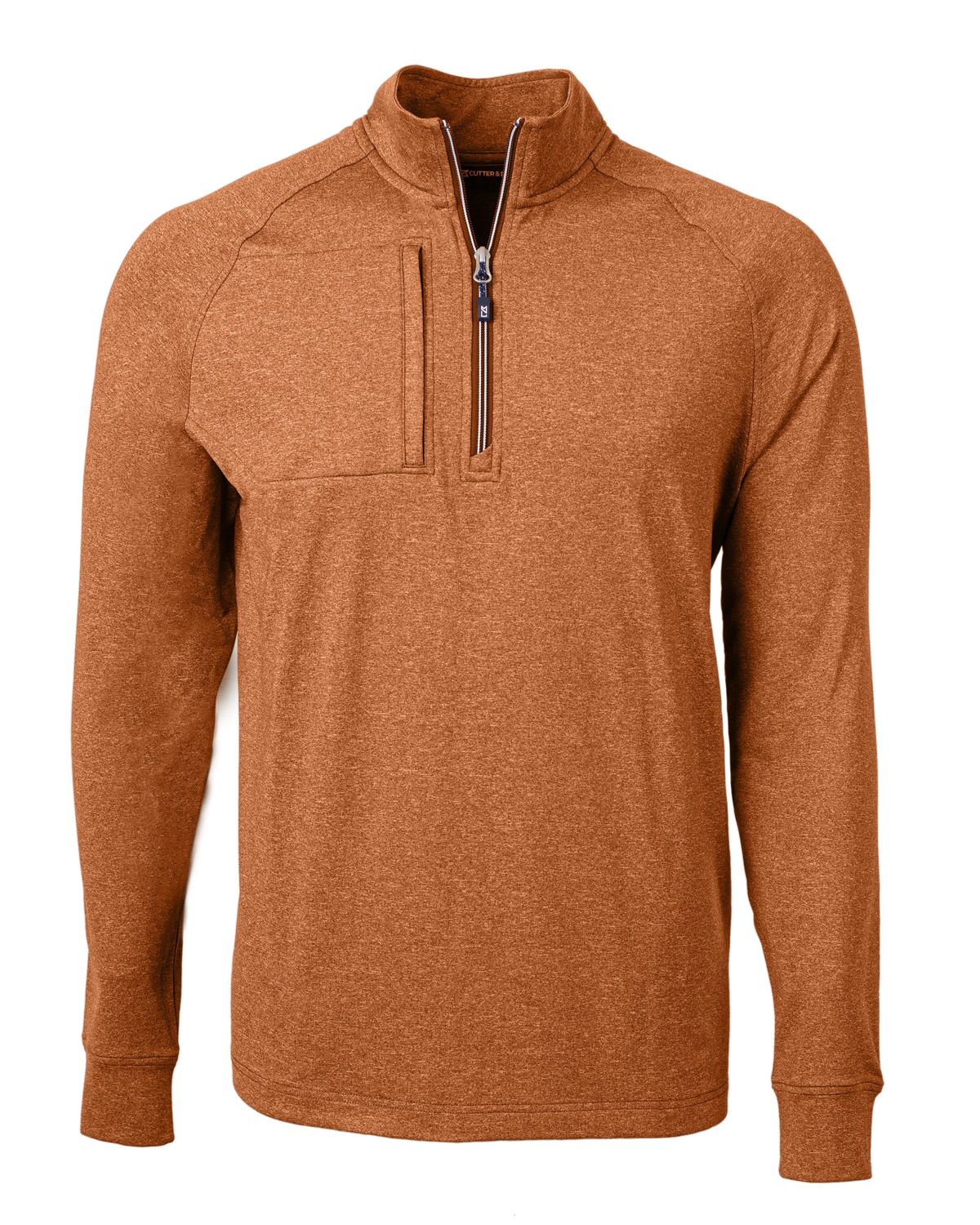 Cutter & Buck Adapt Eco Knit Heather Mens Quarter Zip Pullover