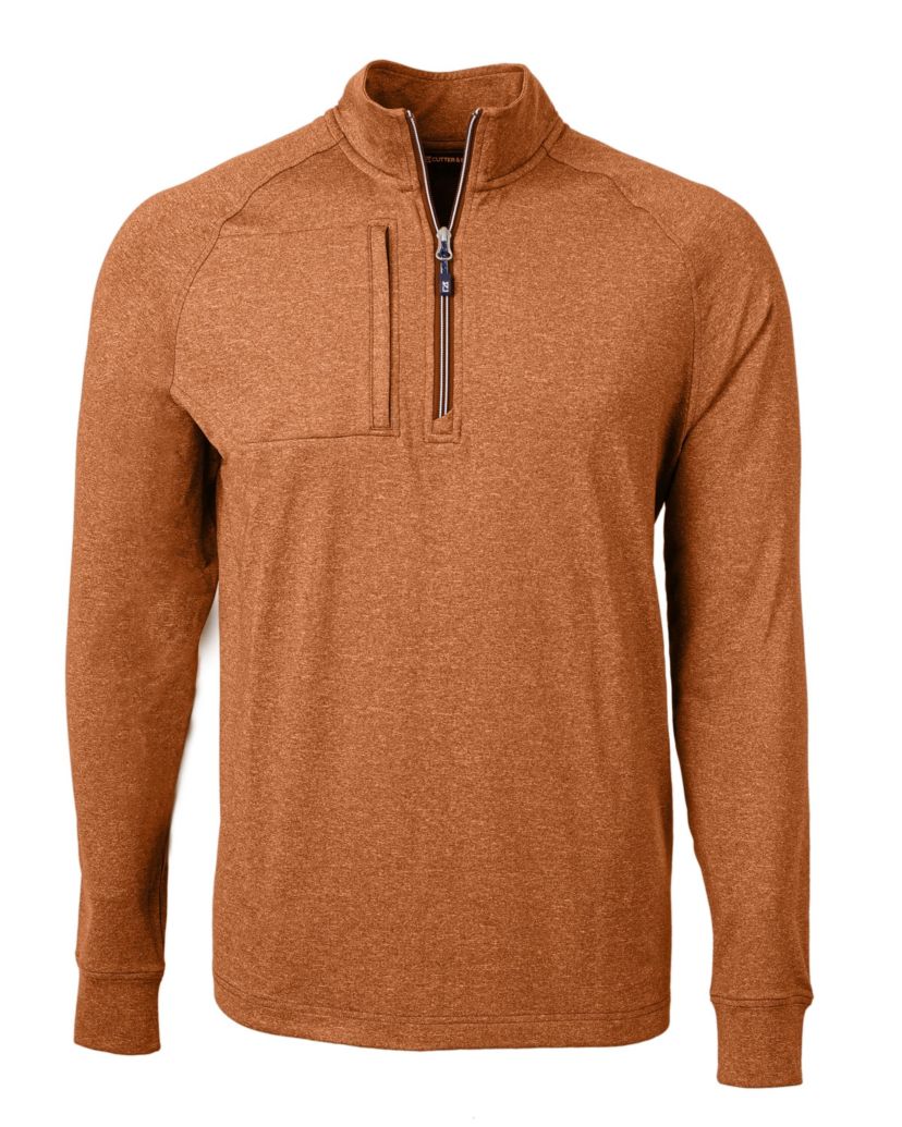 Cutter & Buck Adapt Eco Knit Heather Mens Quarter Zip Pullover