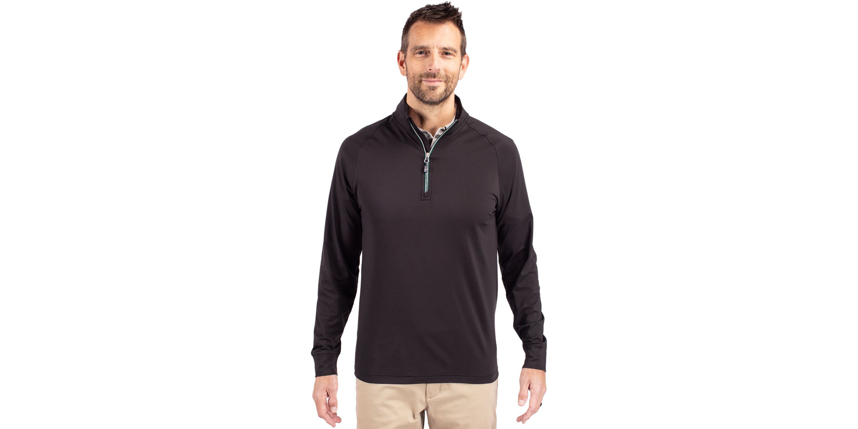 Big & Tall Cutter & Buck Adapt Eco Knit Stretch Recycled Mens Quarter Zip Pullover