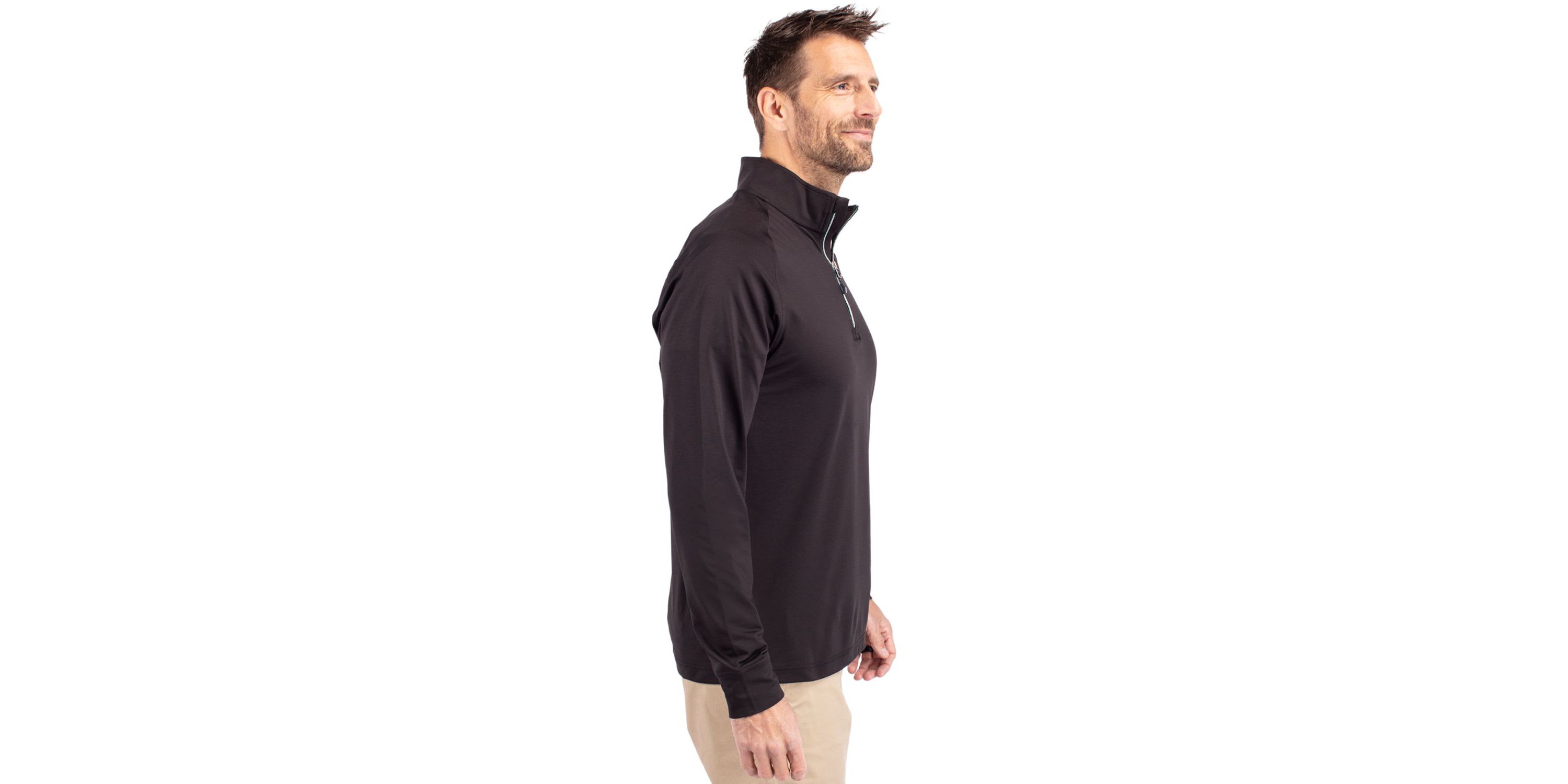 Big & Tall Cutter & Buck Adapt Eco Knit Stretch Recycled Mens Quarter Zip Pullover