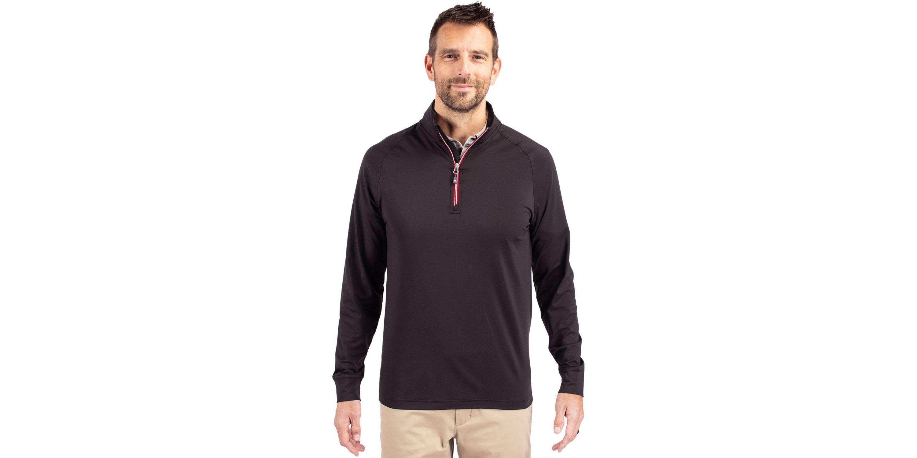 Big & Tall Cutter & Buck Adapt Eco Knit Stretch Recycled Mens Quarter Zip Pullover