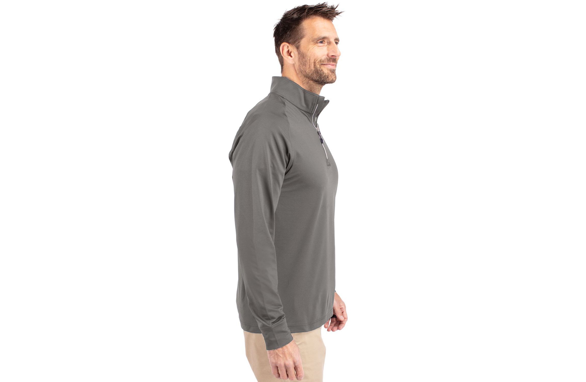 Big & Tall Cutter & Buck Adapt Eco Knit Stretch Recycled Mens Quarter Zip Pullover
