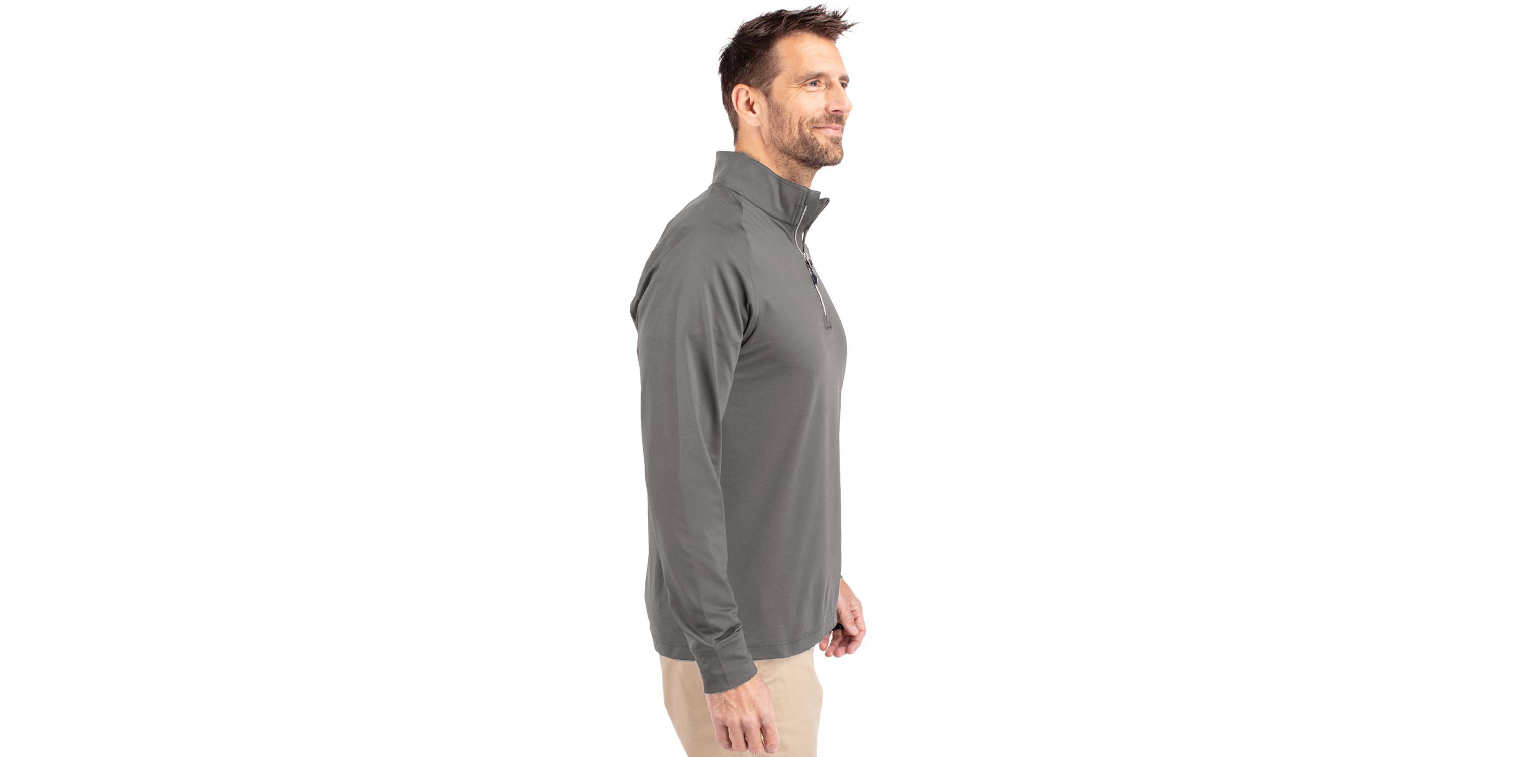 Big & Tall Cutter & Buck Adapt Eco Knit Stretch Recycled Mens Quarter Zip Pullover