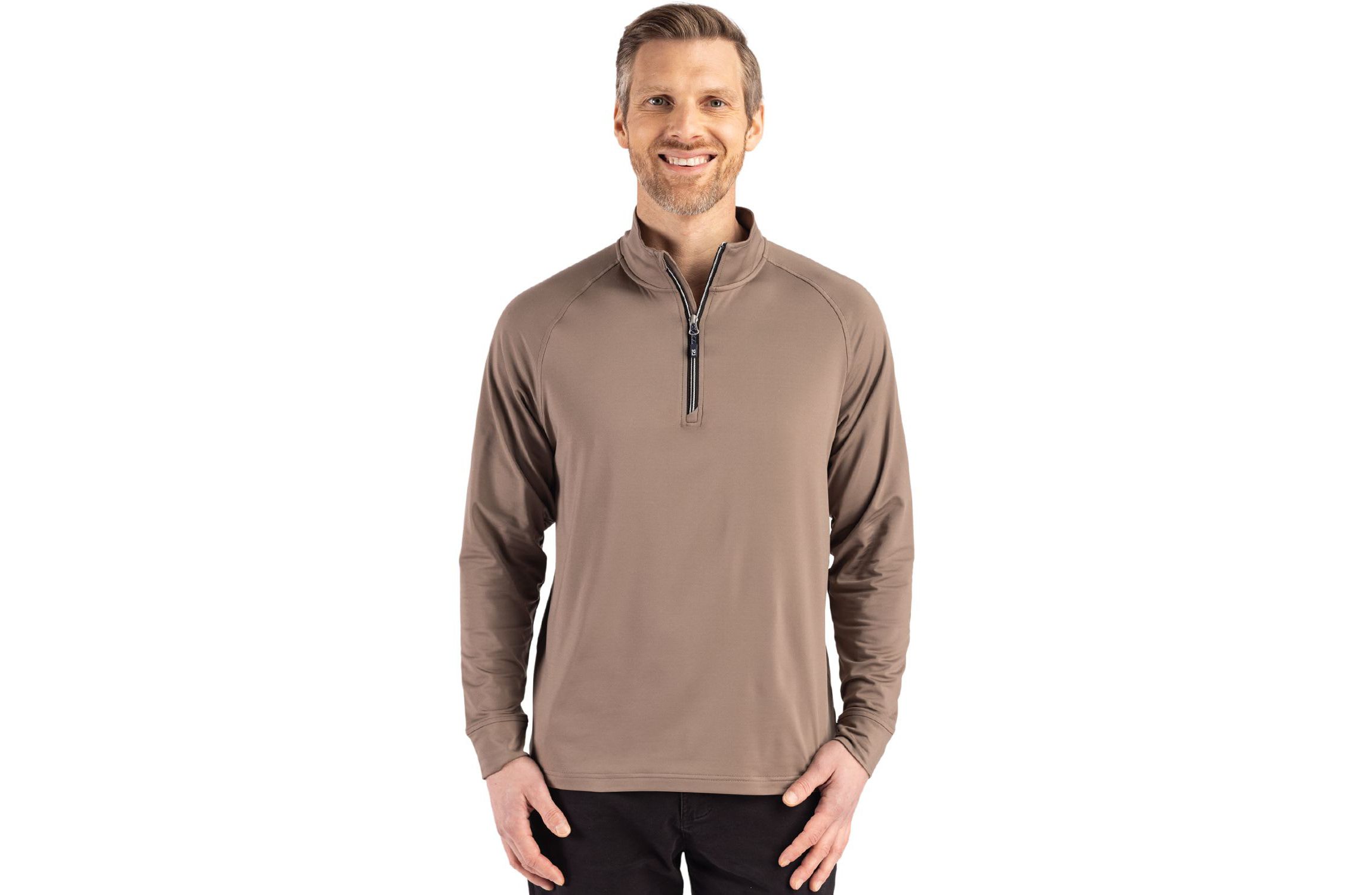 Big & Tall Cutter & Buck Adapt Eco Knit Stretch Recycled Mens Quarter Zip Pullover