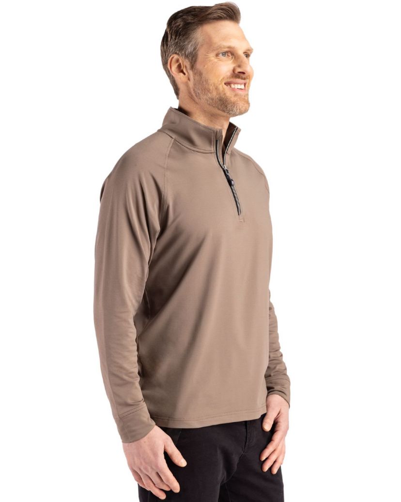Big & Tall Cutter & Buck Adapt Eco Knit Stretch Recycled Mens Quarter Zip Pullover