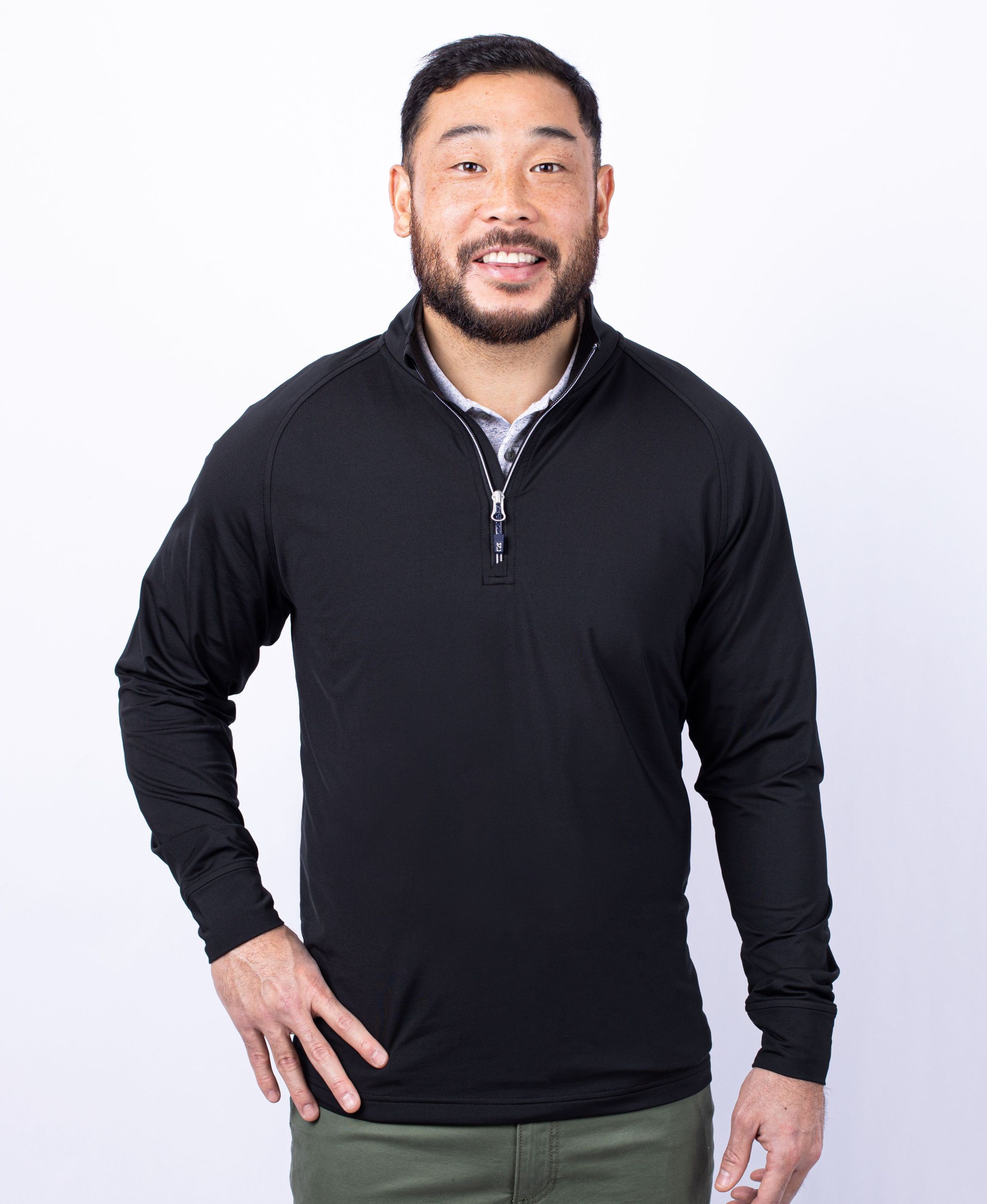 Adapt Eco Knit Stretch Recycled Mens Quarter Zip Pullover