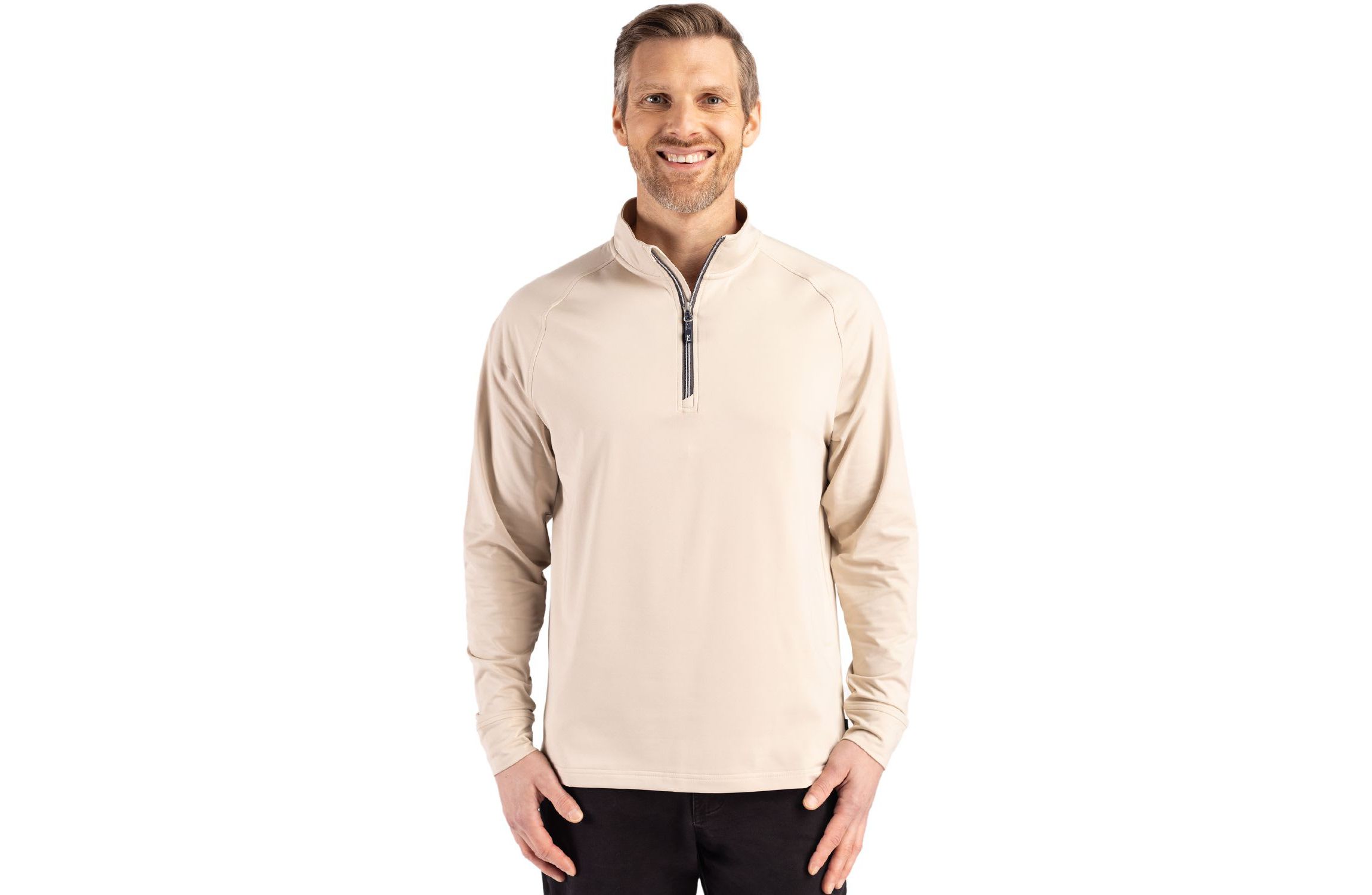 Big & Tall Cutter & Buck Adapt Eco Knit Stretch Recycled Mens Quarter Zip Pullover