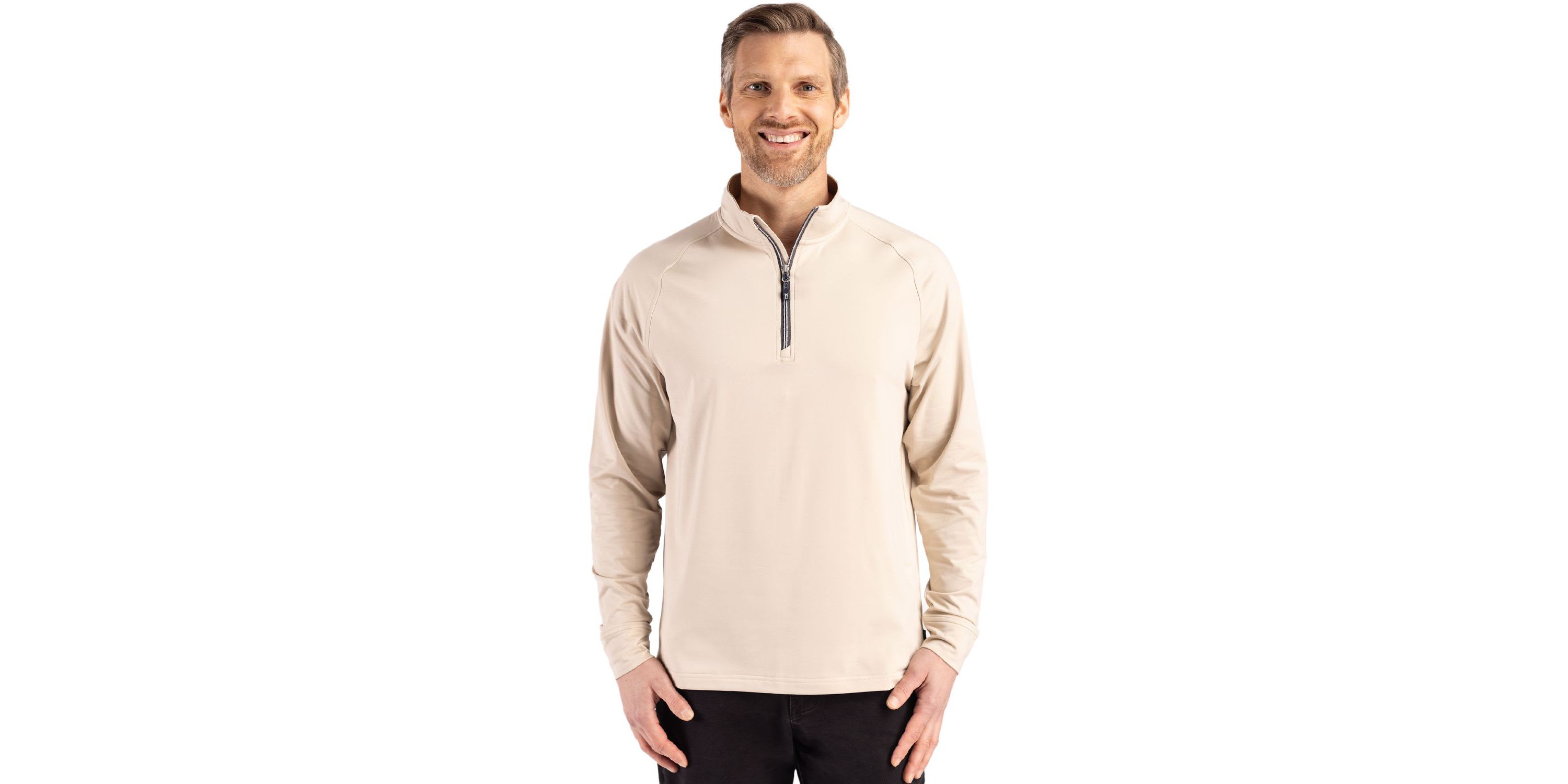 Big & Tall Cutter & Buck Adapt Eco Knit Stretch Recycled Mens Quarter Zip Pullover