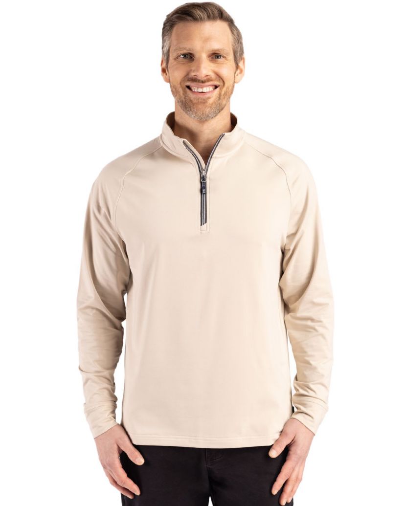 Big & Tall Cutter & Buck Adapt Eco Knit Stretch Recycled Mens Quarter Zip Pullover