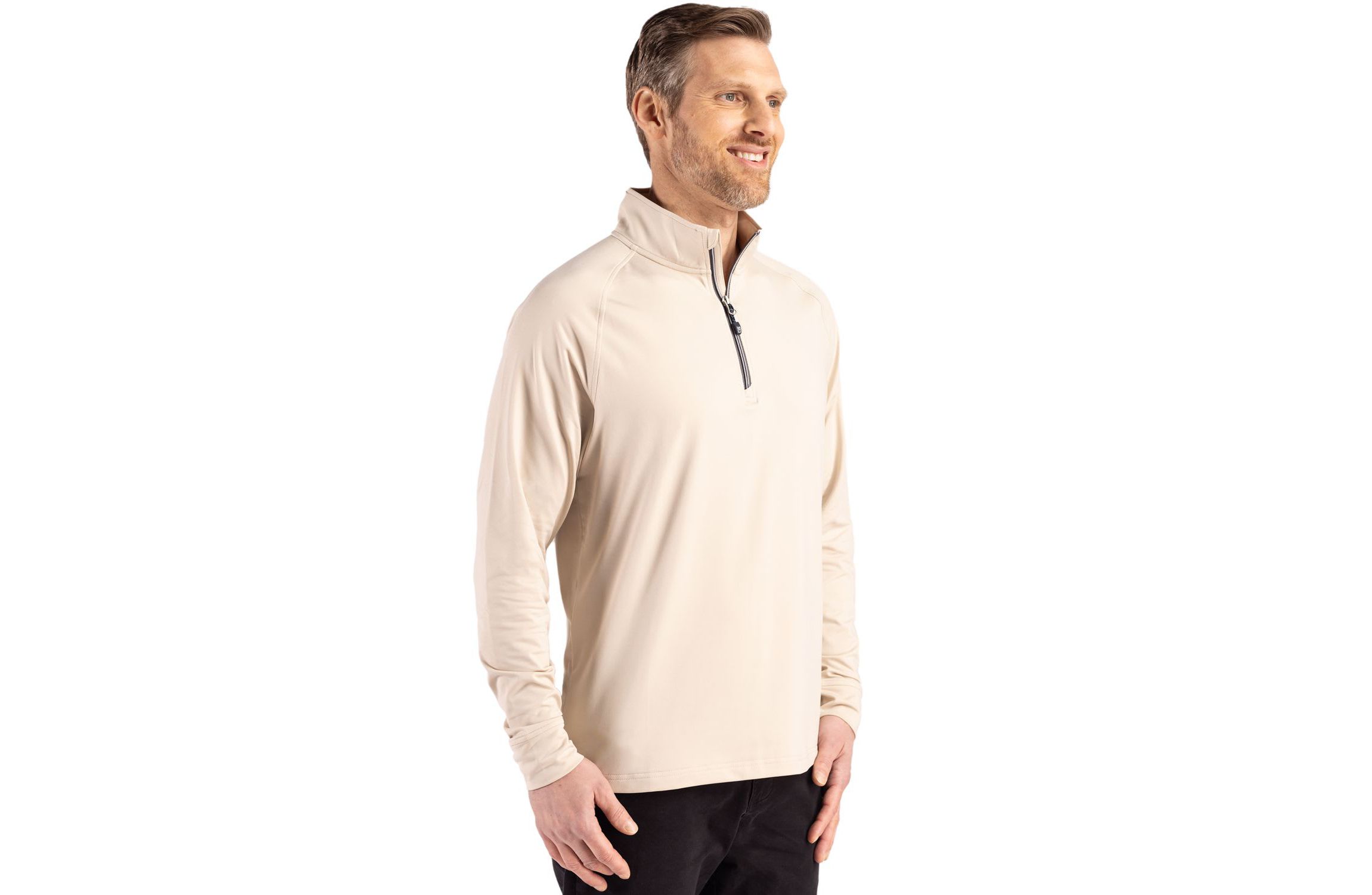 Big & Tall Cutter & Buck Adapt Eco Knit Stretch Recycled Mens Quarter Zip Pullover