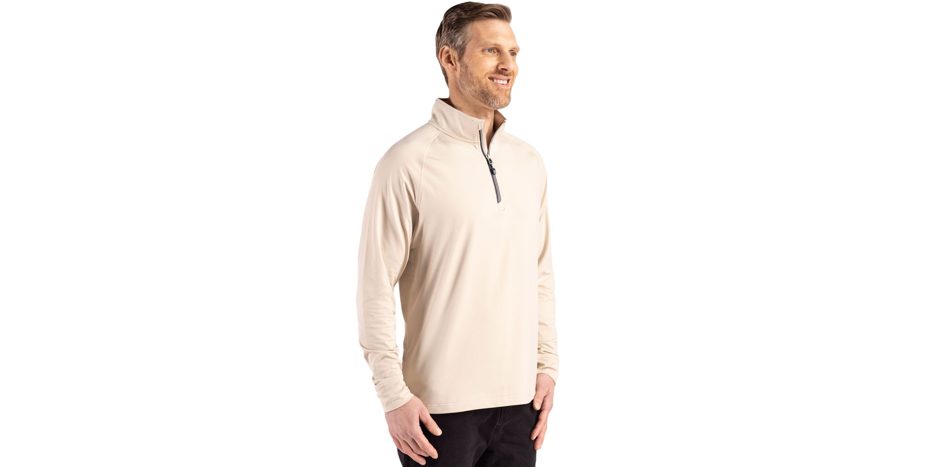 Big & Tall Cutter & Buck Adapt Eco Knit Stretch Recycled Mens Quarter Zip Pullover