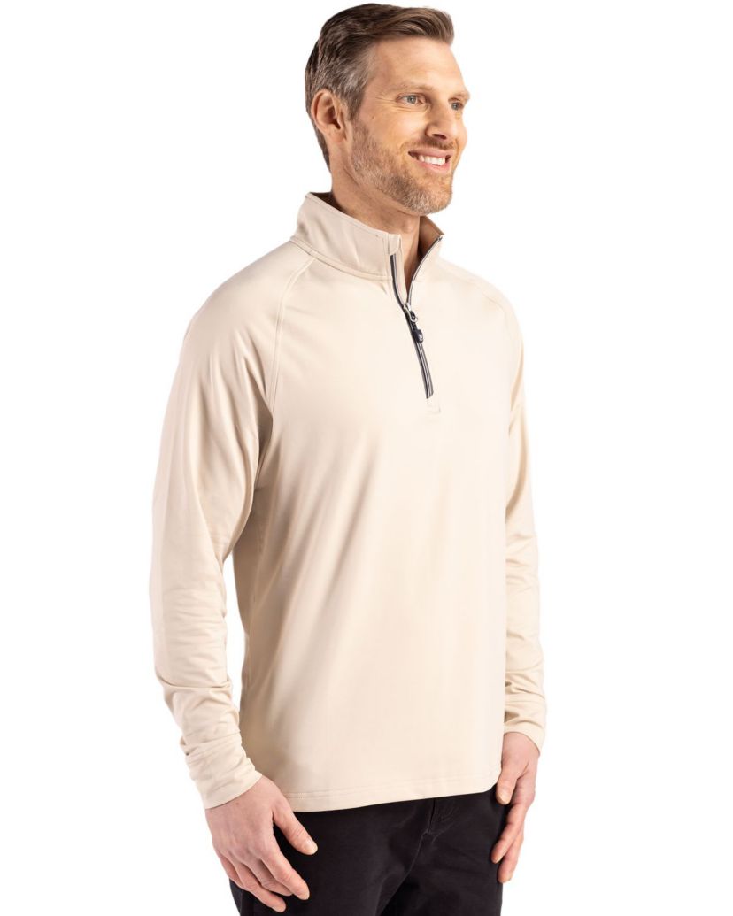 Big & Tall Cutter & Buck Adapt Eco Knit Stretch Recycled Mens Quarter Zip Pullover