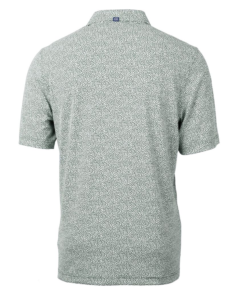 Cutter & Buck Virtue Eco Pique Botanical Print Recycled Mens Polo