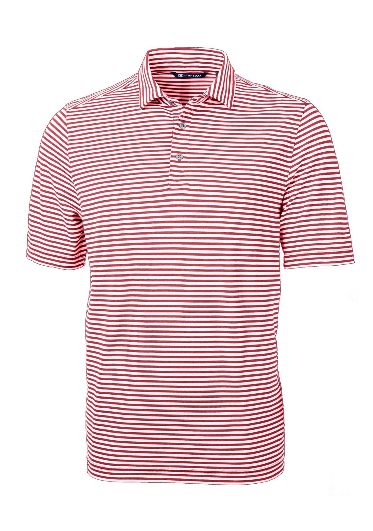 Virtue Eco Pique Stripe Recycled Mens Polo