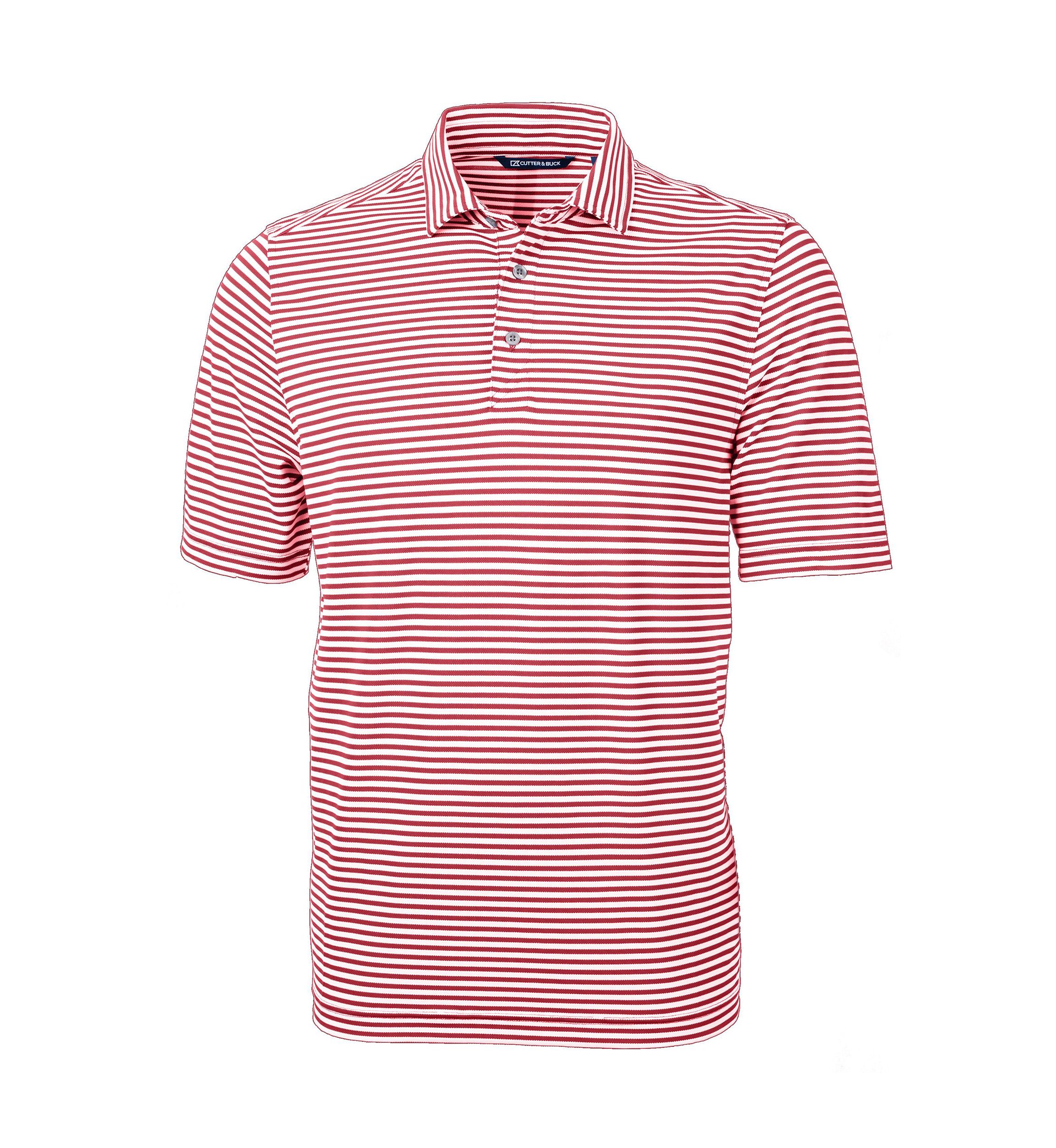 Virtue Eco Pique Stripe Recycled Mens Polo