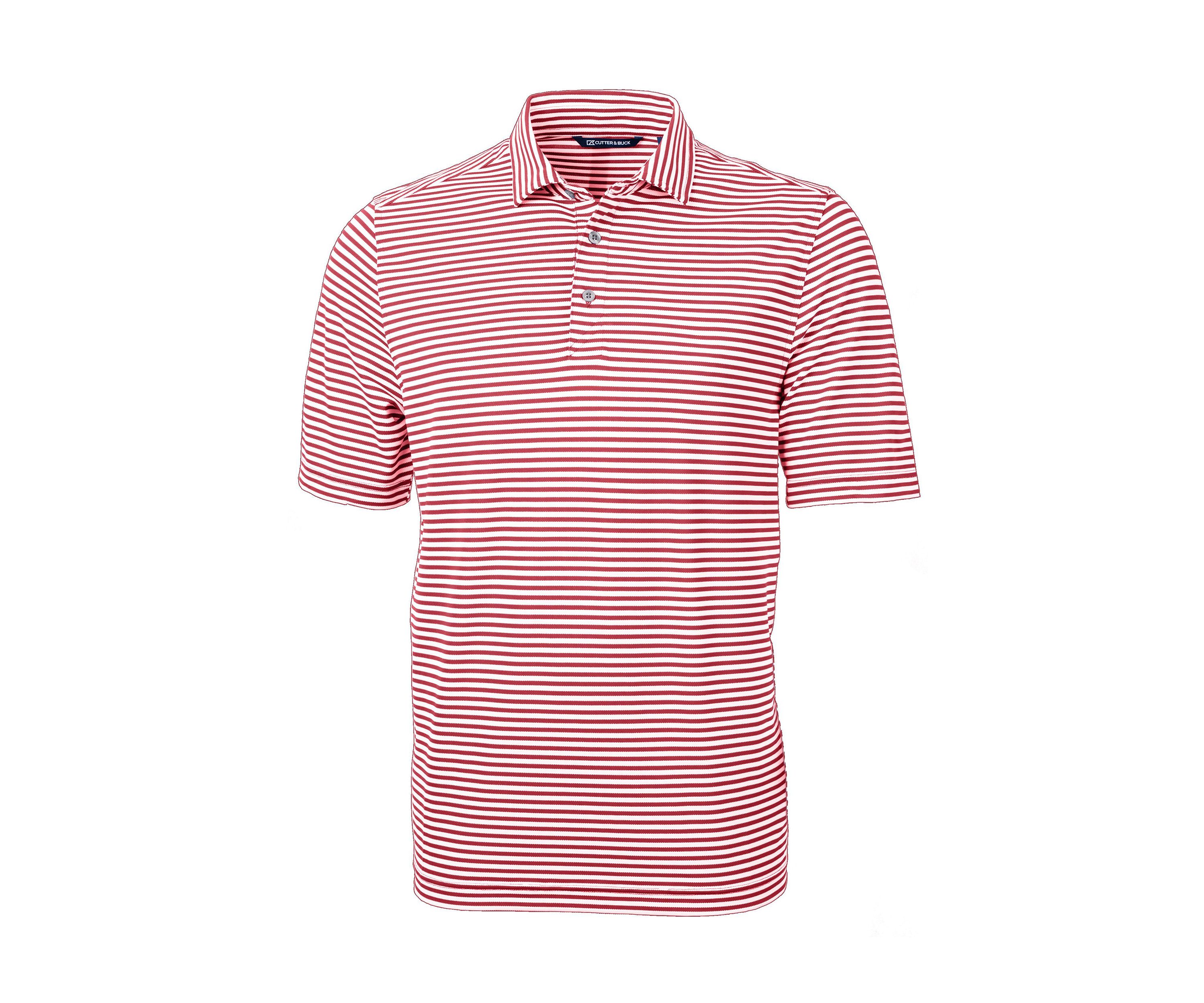 Virtue Eco Pique Stripe Recycled Mens Polo