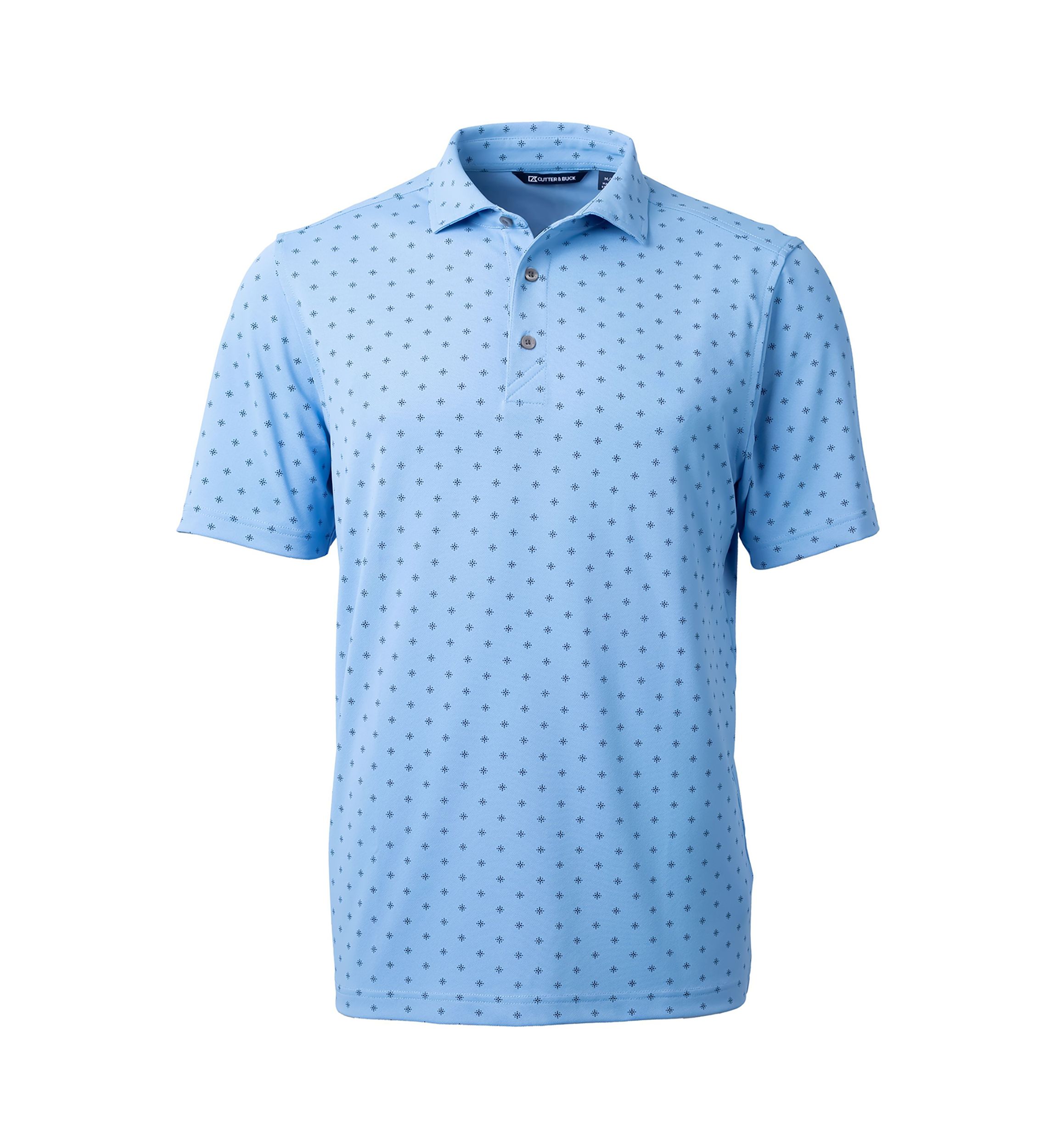 Virtue Eco Pique Tile Print Recycled Mens Polo