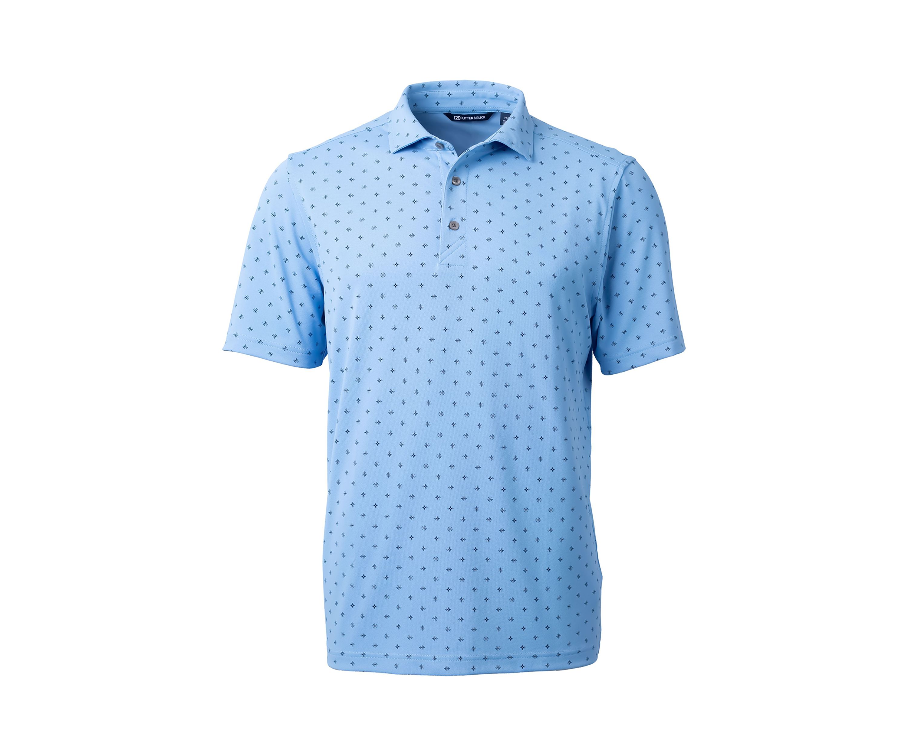 Virtue Eco Pique Tile Print Recycled Mens Polo