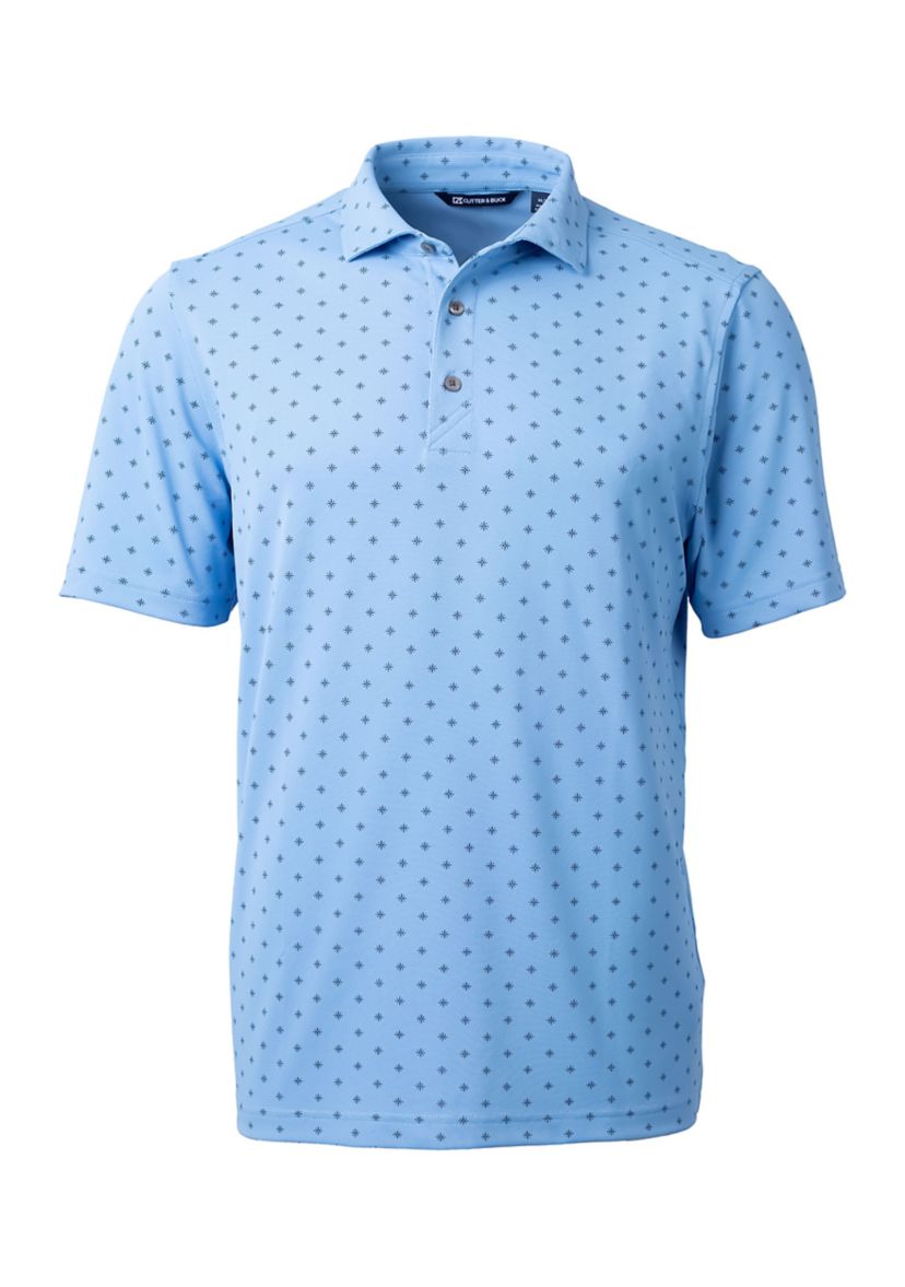 Virtue Eco Pique Tile Print Recycled Mens Polo