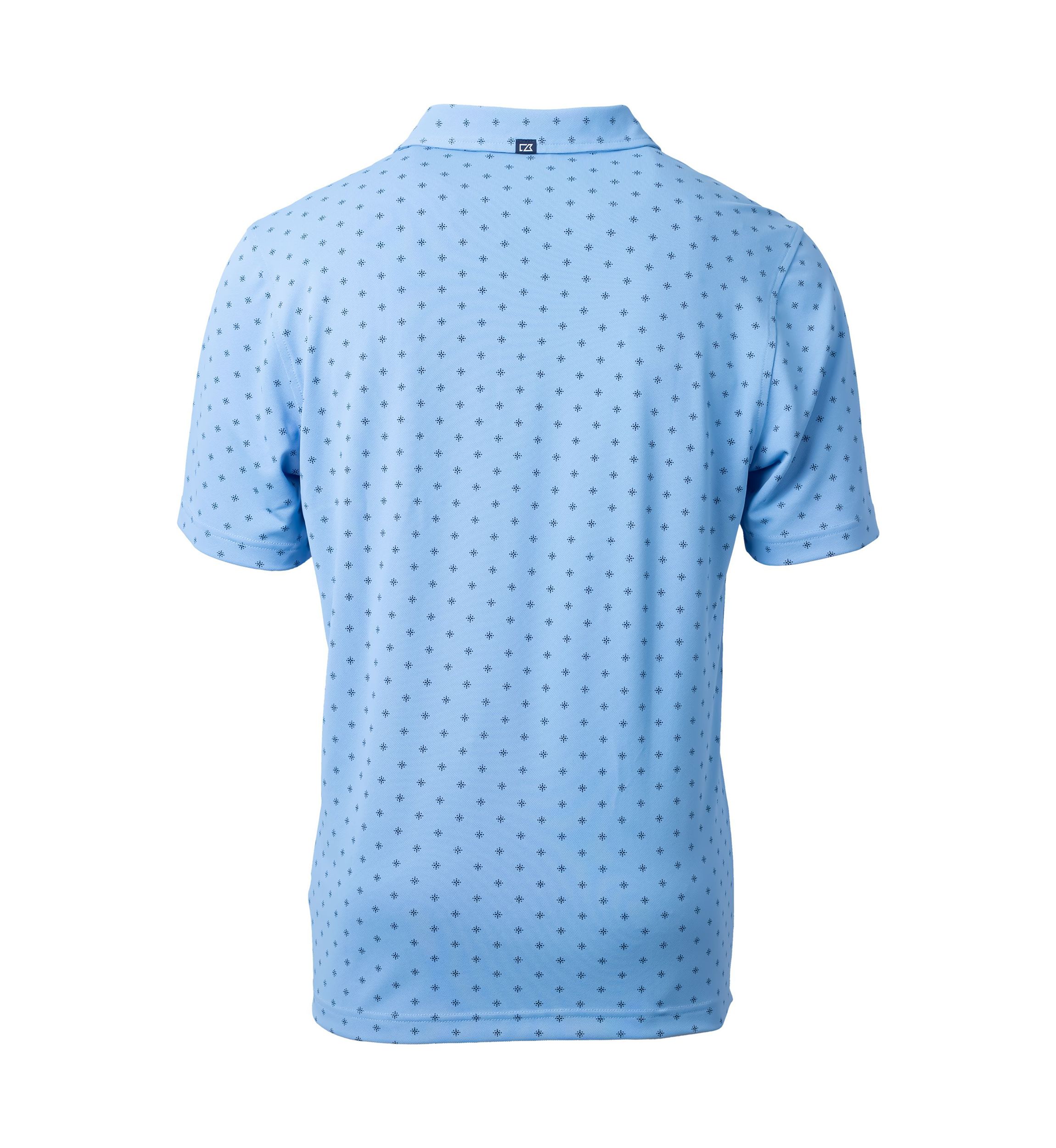 Virtue Eco Pique Tile Print Recycled Mens Polo